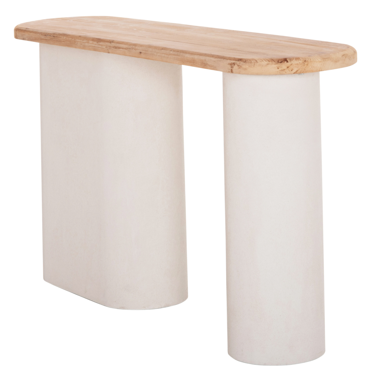 CONSOLE SANTORINI HM18338 FIR WOOD TABLETOP-MDF BASE IN OFF-WHITE 150x35x82Hcm. [9]