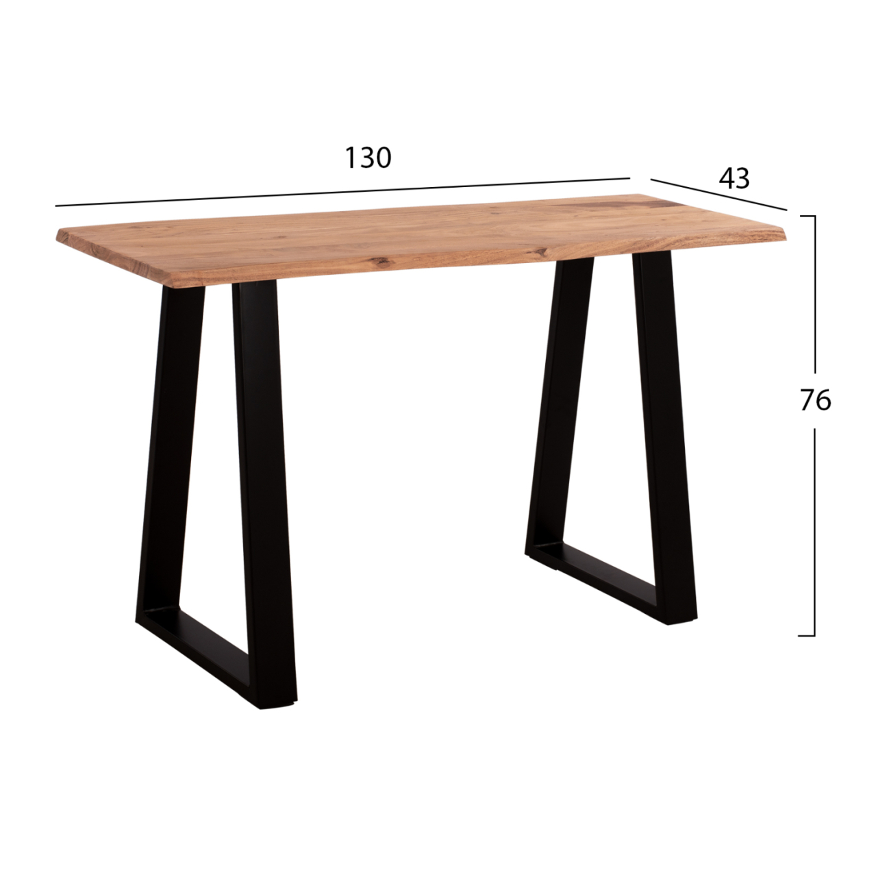 CONSOLE TABLE SOFIA SLIM HM8503.11 SOLID ACACIA WOOD IN NATURAL 130X45X76Hcm. [2]