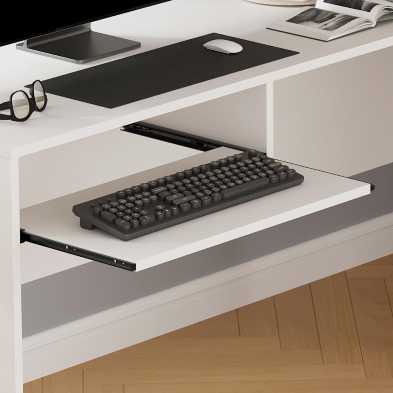 CORNER DESK SHIG HM2135.03 MDF IN WHITE 140x120x75Hcm. [5]