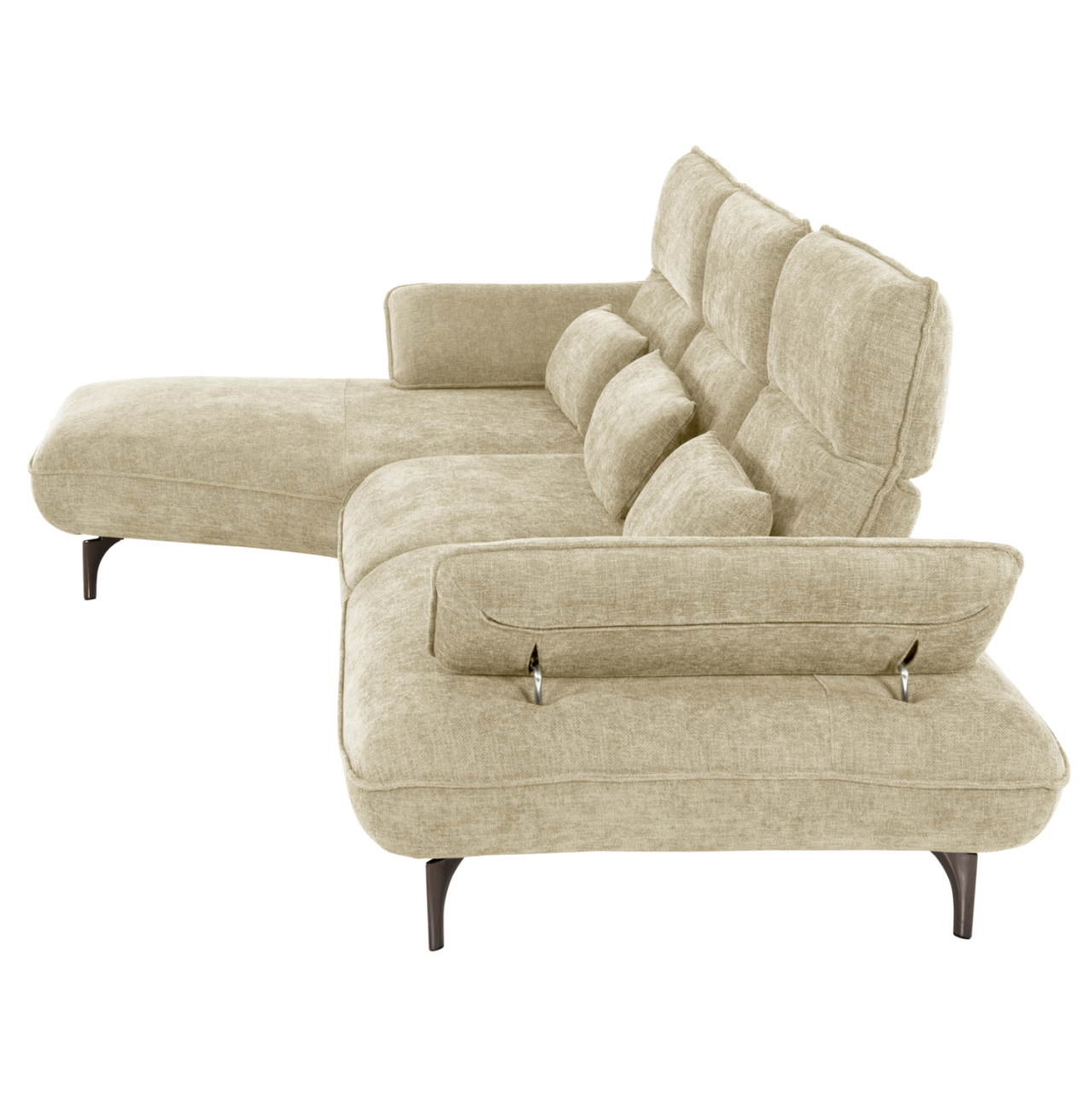 CORNER (LEFT) SOFA-BED CONVERT HM3268.01L ECRU FABRIC 283x188x100Hcm. [4]