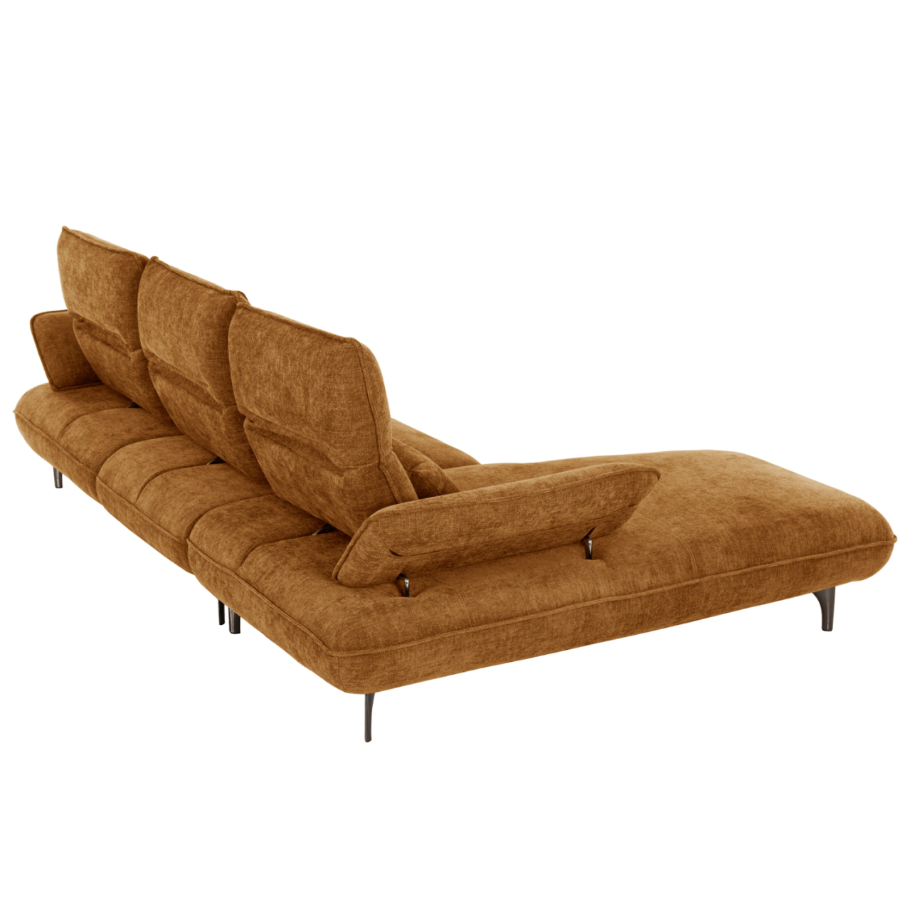 CORNER (LEFT) SOFA-BED CONVERT HM3268.02L BRICK RED FABRIC 283x188x100Hcm. [5]