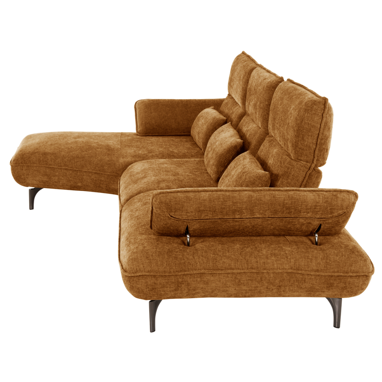 CORNER (LEFT) SOFA-BED CONVERT HM3268.02L BRICK RED FABRIC 283x188x100Hcm. [4]