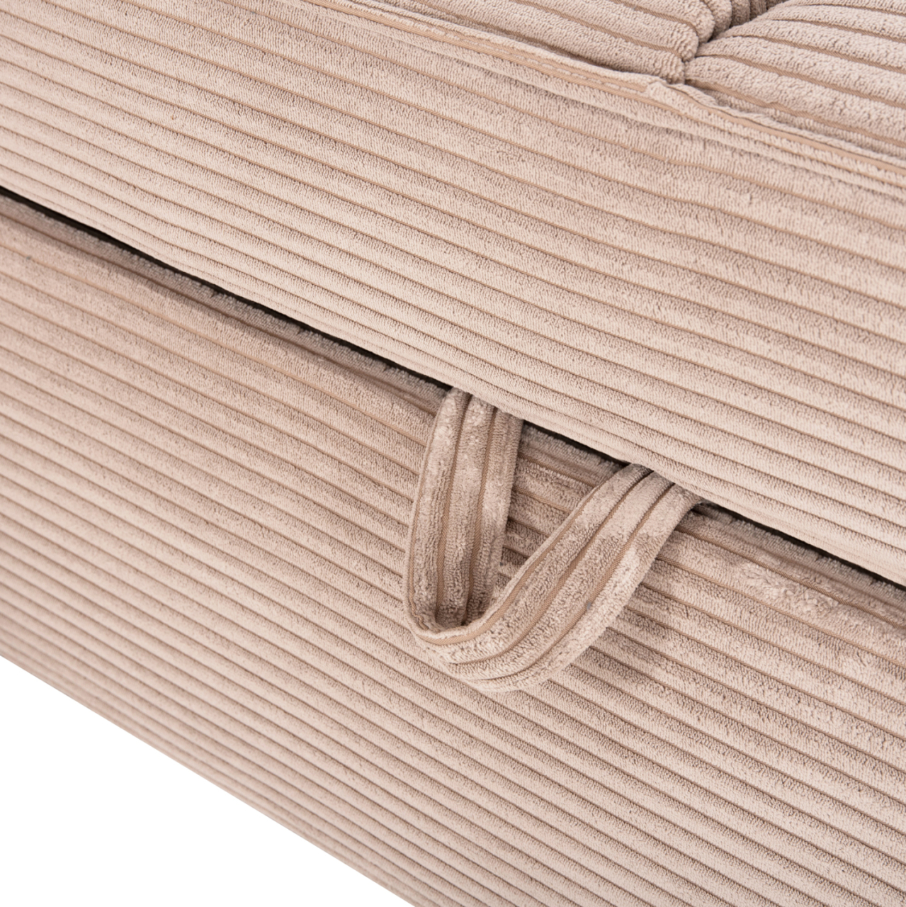 CORNER (LEFT) SOFA-BED WITH STORAGE SPACE ALDO HM3276.01L BEIGE FABRIC 256x91-159x87Hcm. [9]