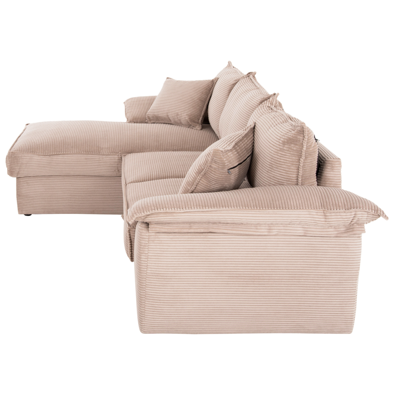 CORNER (LEFT) SOFA-BED WITH STORAGE SPACE ALDO HM3276.01L BEIGE FABRIC 256x91-159x87Hcm. [5]