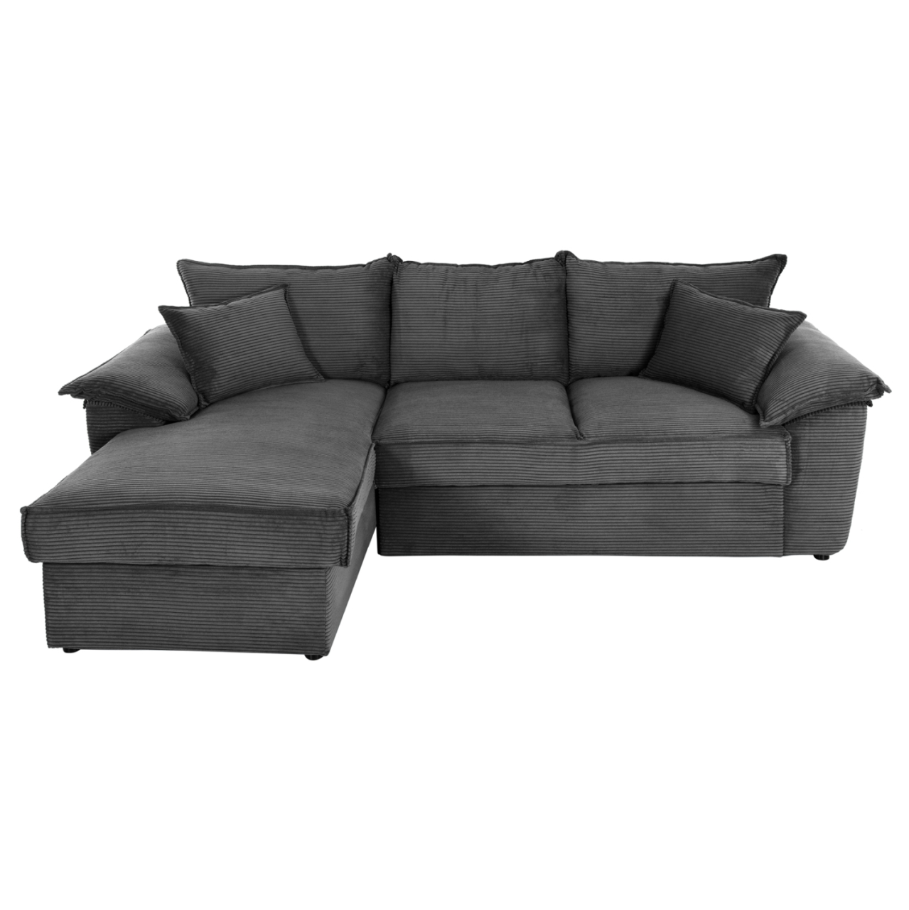 CORNER (LEFT) SOFA-BED WITH STORAGE SPACE ALDO HM3276.02L ANTHRACITE FABRIC 256x91-159x87Hcm. [4]