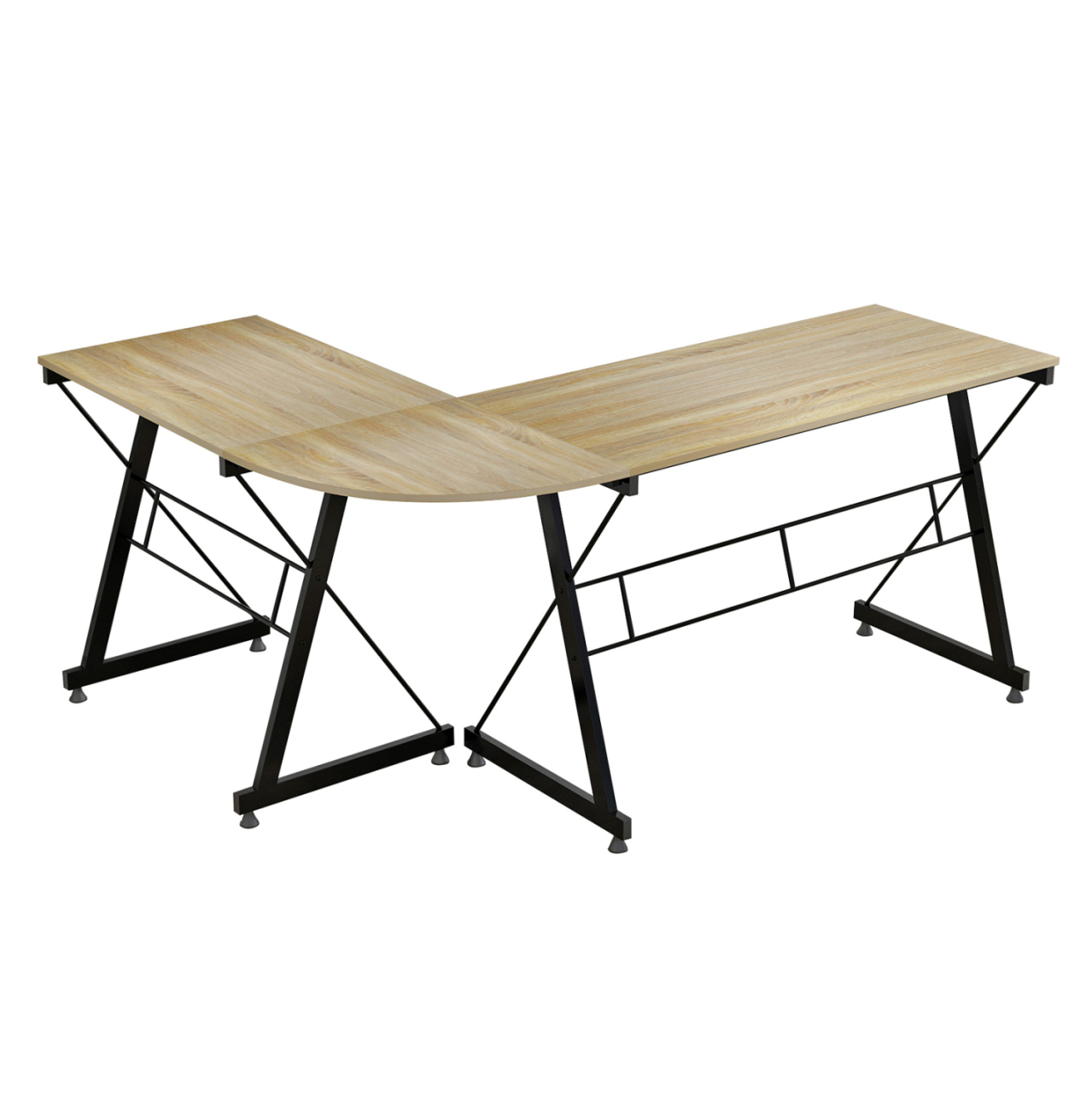 CORNER OFFICE SONAMA WITH METAL FRAME HM2127.01 158Χ120Χ74cm. [5]