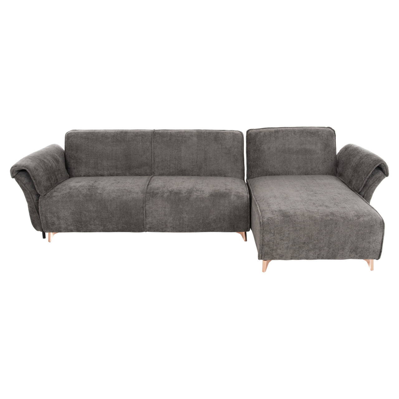 CORNER REVERSIBLE SOFA-BED MAILO HM6071.02 DARK GREY FABRIC-METAL LEGS 300x145x80Hcm. [3]