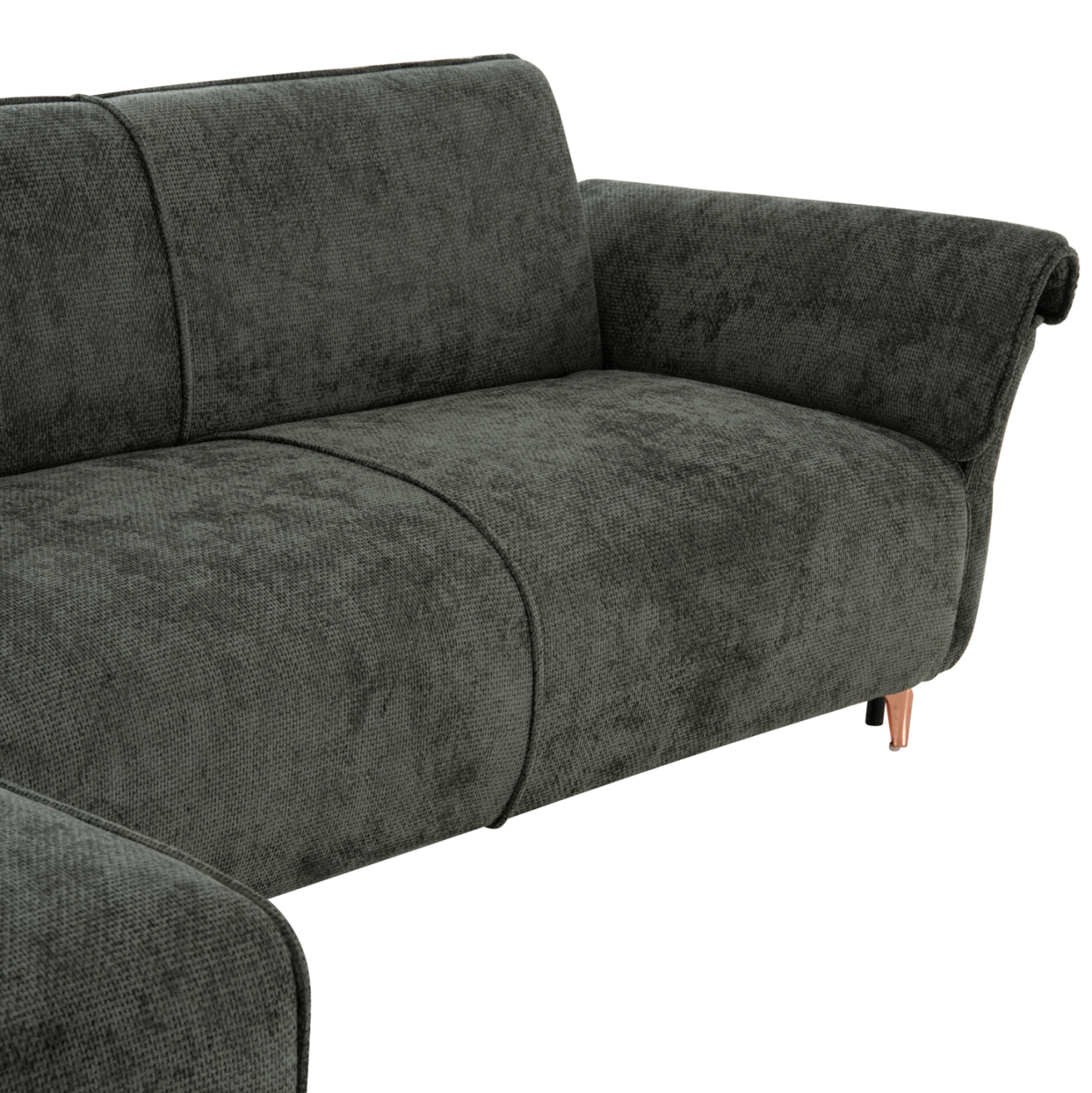 CORNER REVERSIBLE SOFA-BED MAILO HM6071.03 GREEN FABRIC-METAL LEGS 300x145x80Hcm. [6]