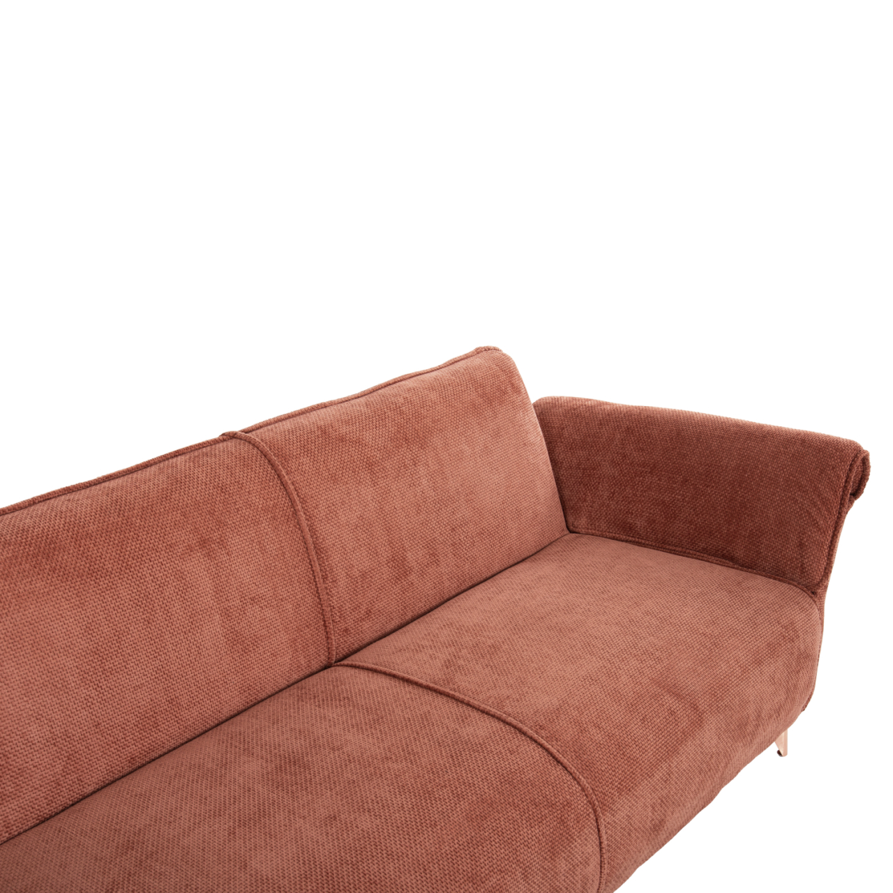 CORNER REVERSIBLE SOFA-BED MAILO HM6071.04 ORANGE FABRIC-METAL LEGS 300x150x80Hcm. [8]