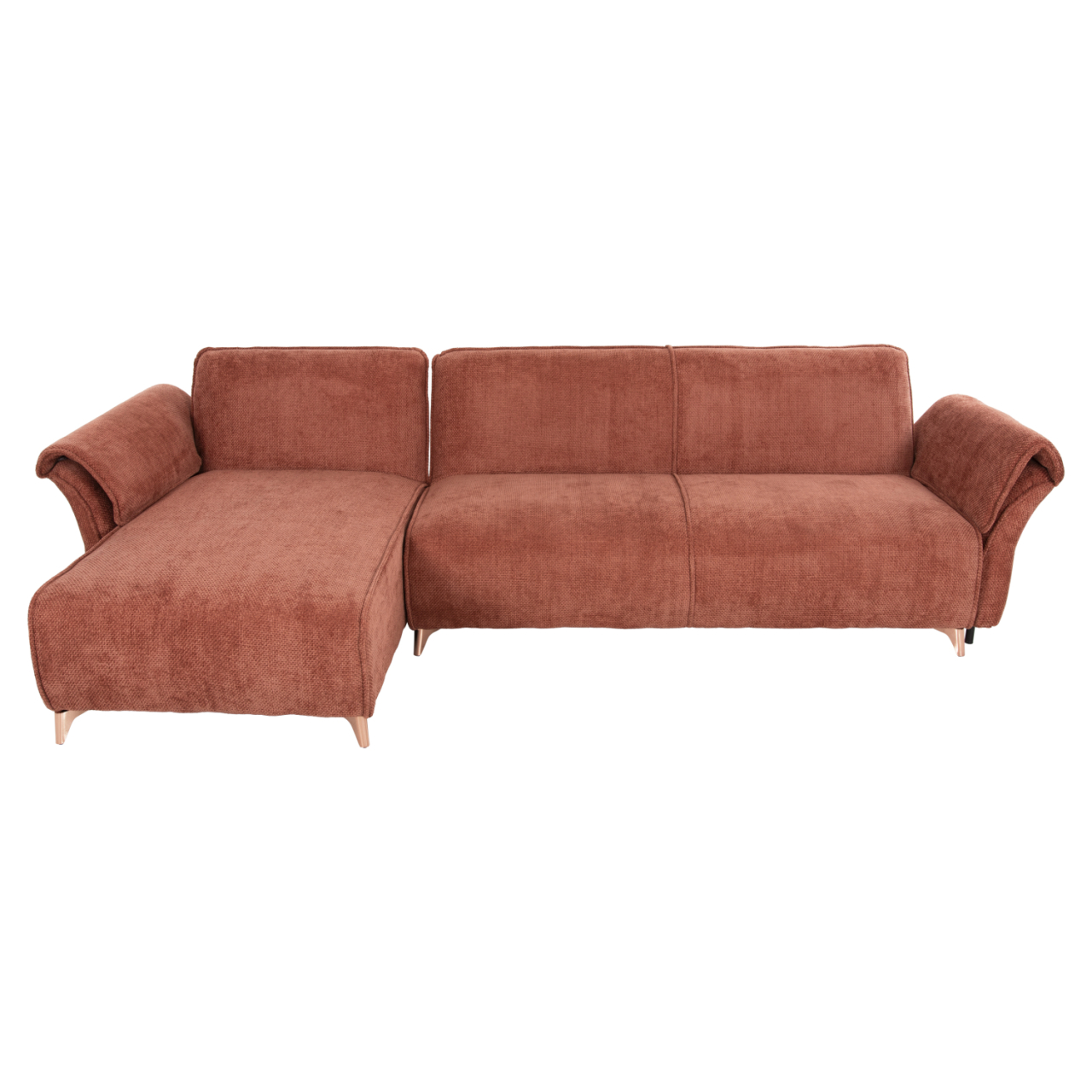 CORNER REVERSIBLE SOFA-BED MAILO HM6071.04 ORANGE FABRIC-METAL LEGS 300x150x80Hcm. [3]