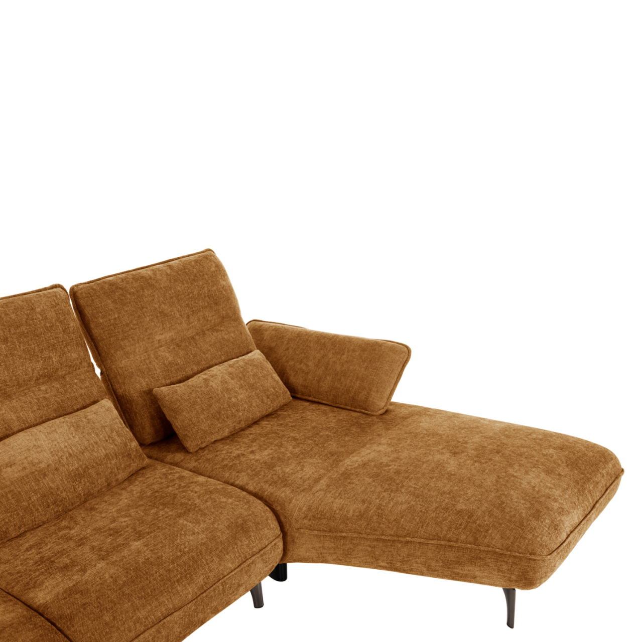 CORNER (RIGHT) SOFA-BED CONVERT HM3268.02R BRICK RED FABRIC 283x188x100Hcm. [6]