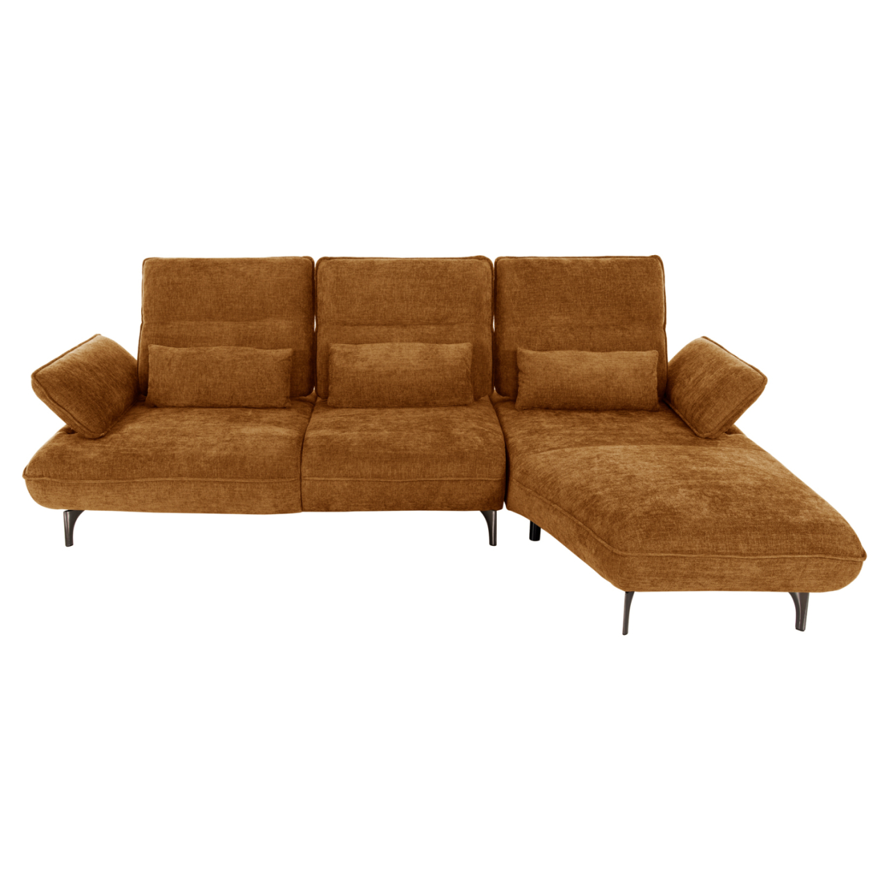 CORNER (RIGHT) SOFA-BED CONVERT HM3268.02R BRICK RED FABRIC 283x188x100Hcm. [3]