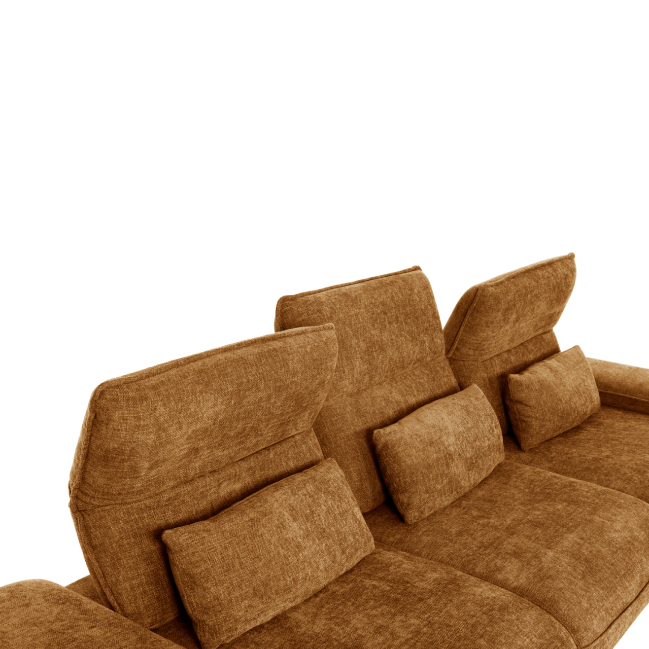 CORNER (RIGHT) SOFA-BED CONVERT HM3268.02R BRICK RED FABRIC 283x188x100Hcm. [7]