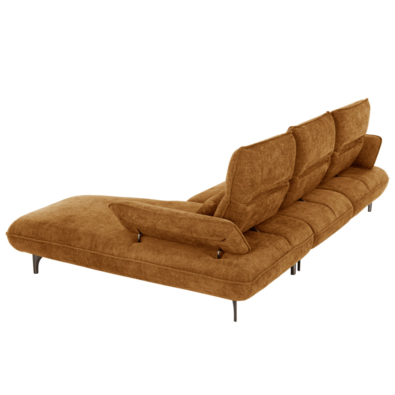 CORNER (RIGHT) SOFA-BED CONVERT HM3268.02R BRICK RED FABRIC 283x188x100Hcm. [5]