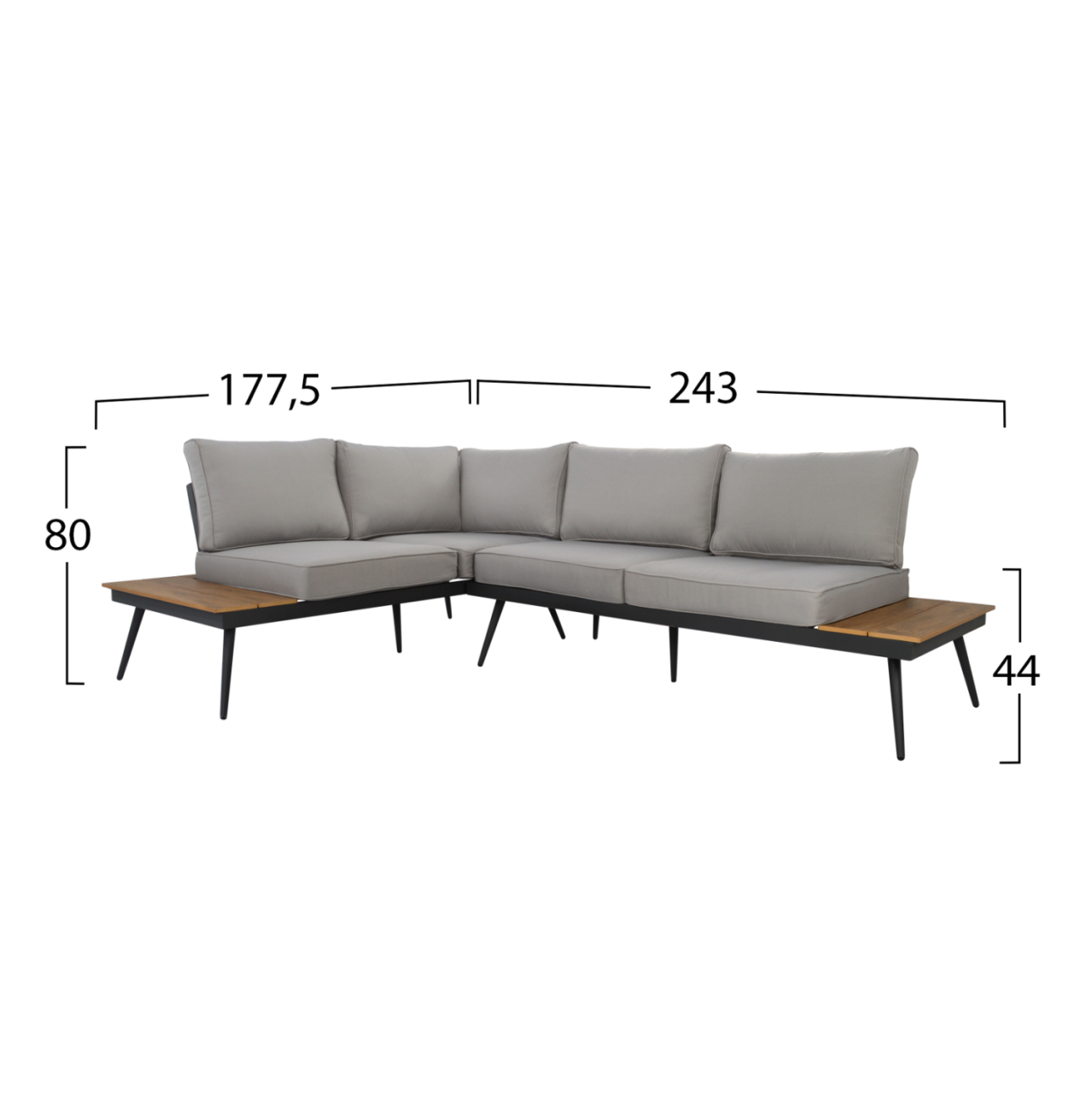 Corner sofa Aluminum with Table for outdoor spaces HM5126.12 [2]