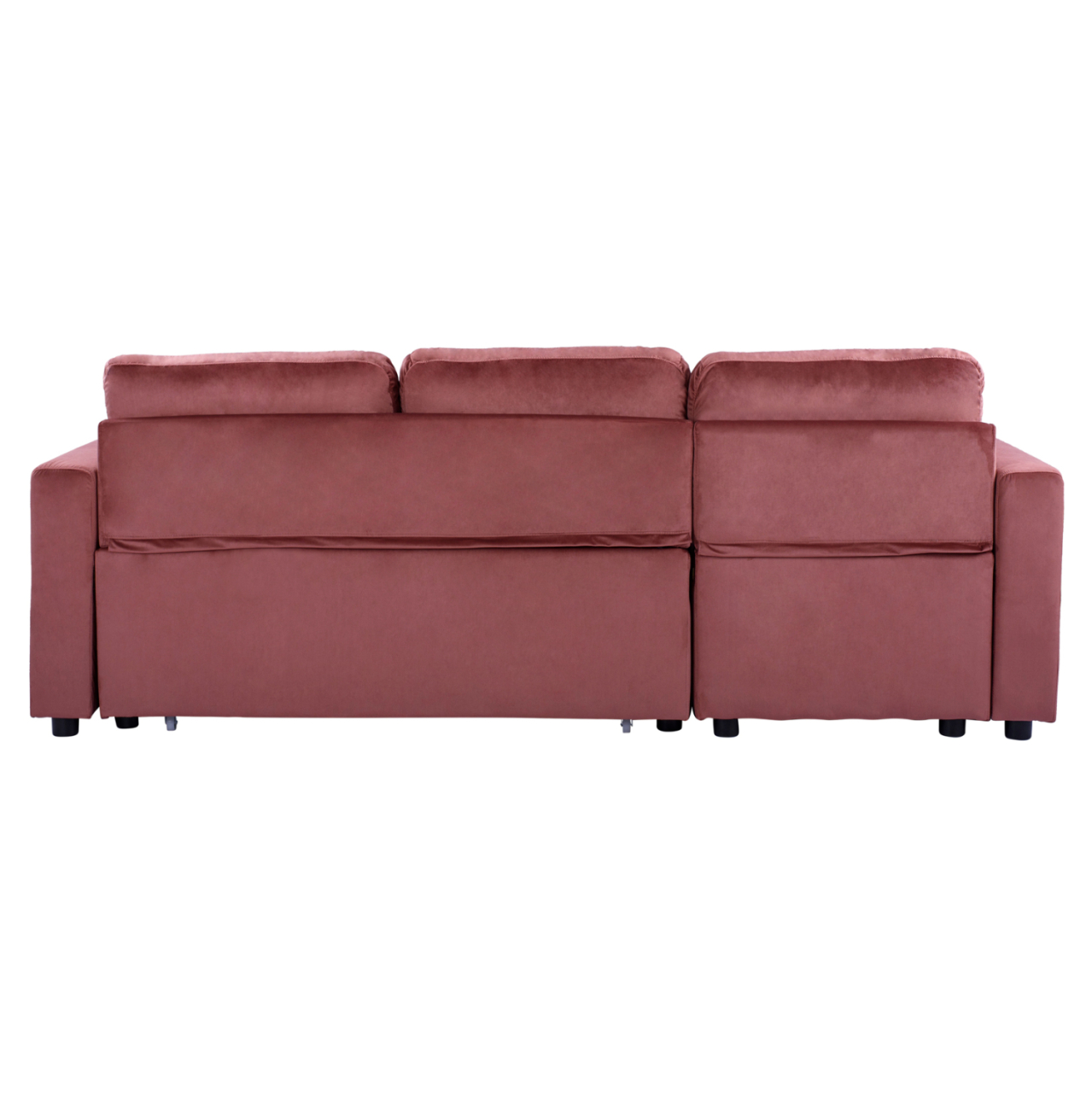 CORNER SOFA BED VELVET DUSTY PINK WAYNE 224x147x85cm. HM3028.12 [5]