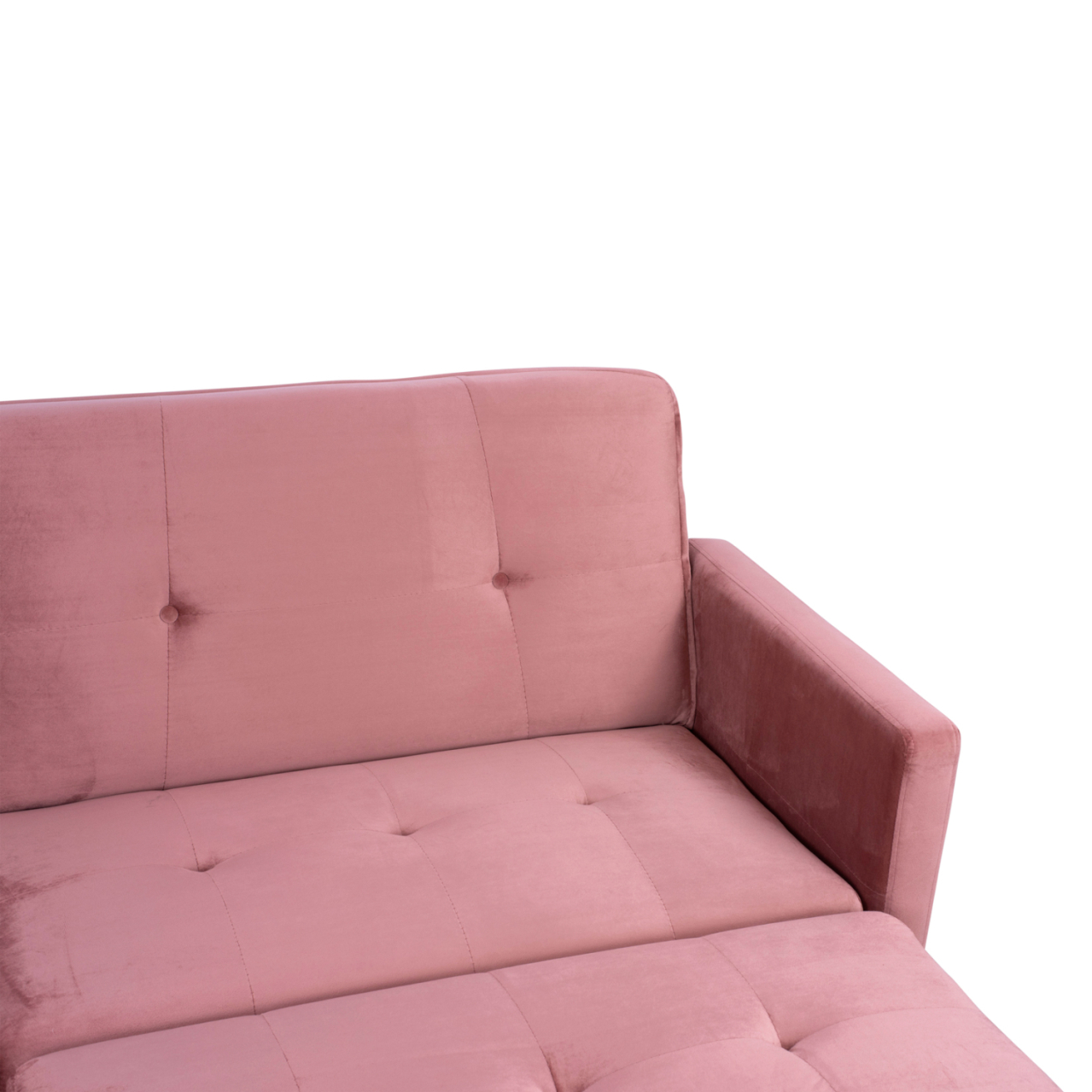 CORNER SOFA BED VELVET DUSTY PINK WITH FOOTREST 211X158X83Y cm.HM3151.02 [9]