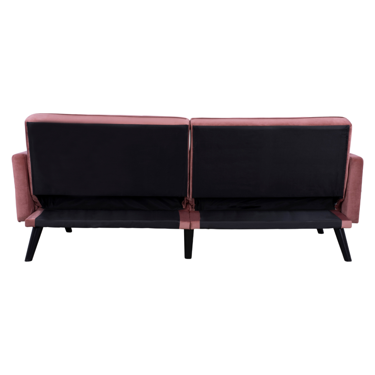 CORNER SOFA BED VELVET DUSTY PINK WITH FOOTREST 211X158X83Y cm.HM3151.02 [6]
