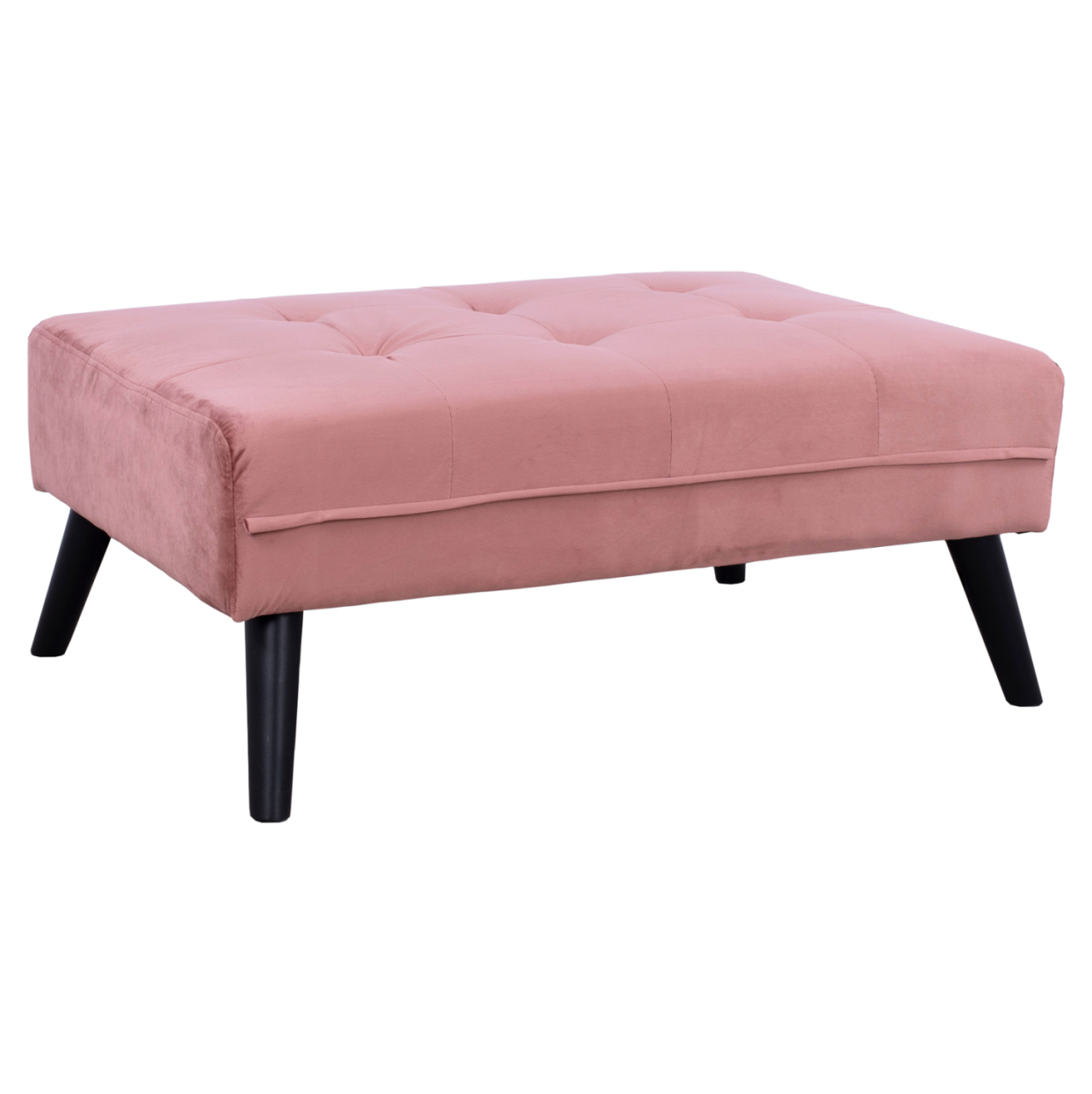 CORNER SOFA BED VELVET DUSTY PINK WITH FOOTREST 211X158X83Y cm.HM3151.02 [7]