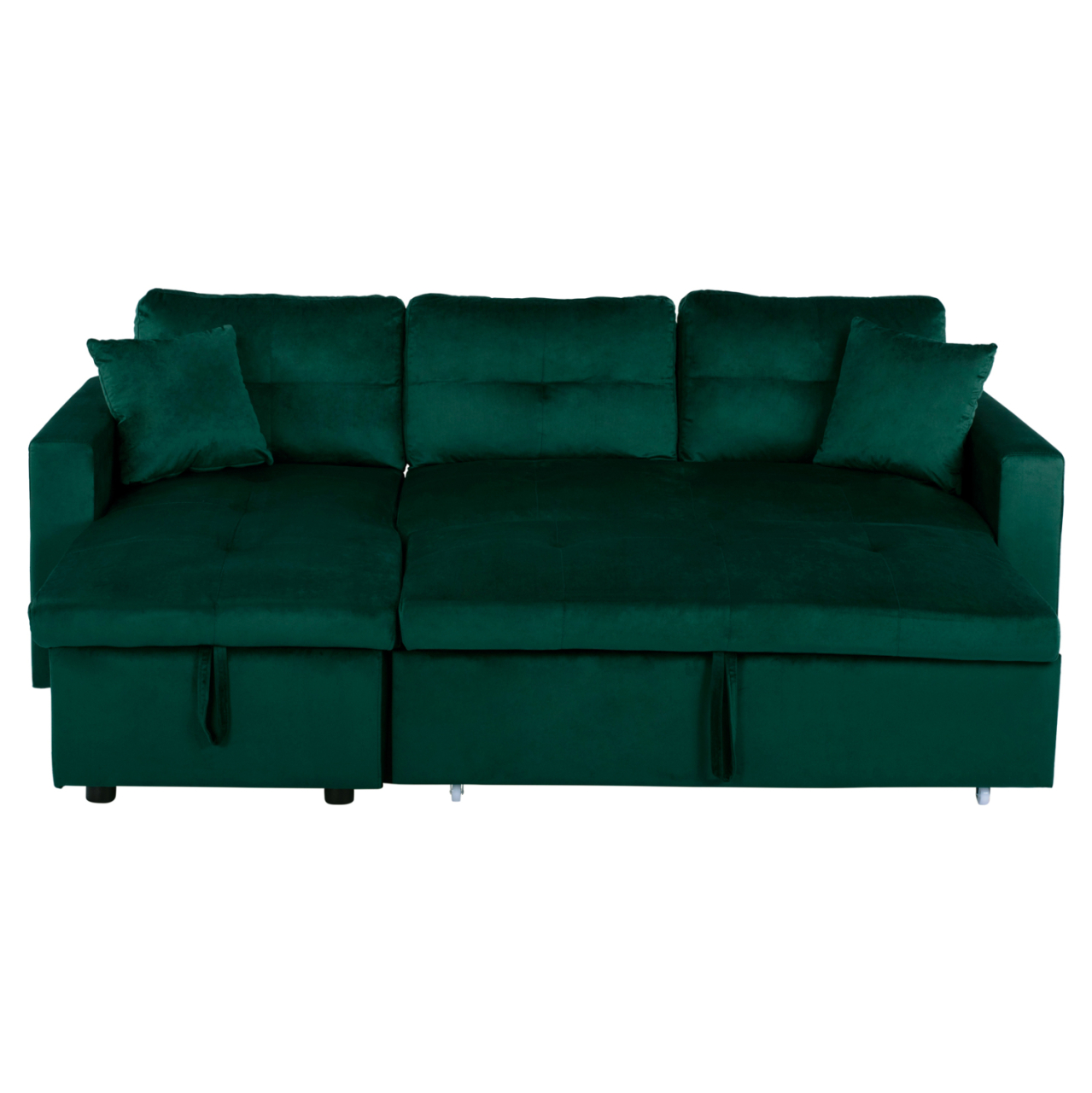 Corner Sofa Bed Wayne 224x147x85 HM3028.13 Cypress Green Velvet [6]