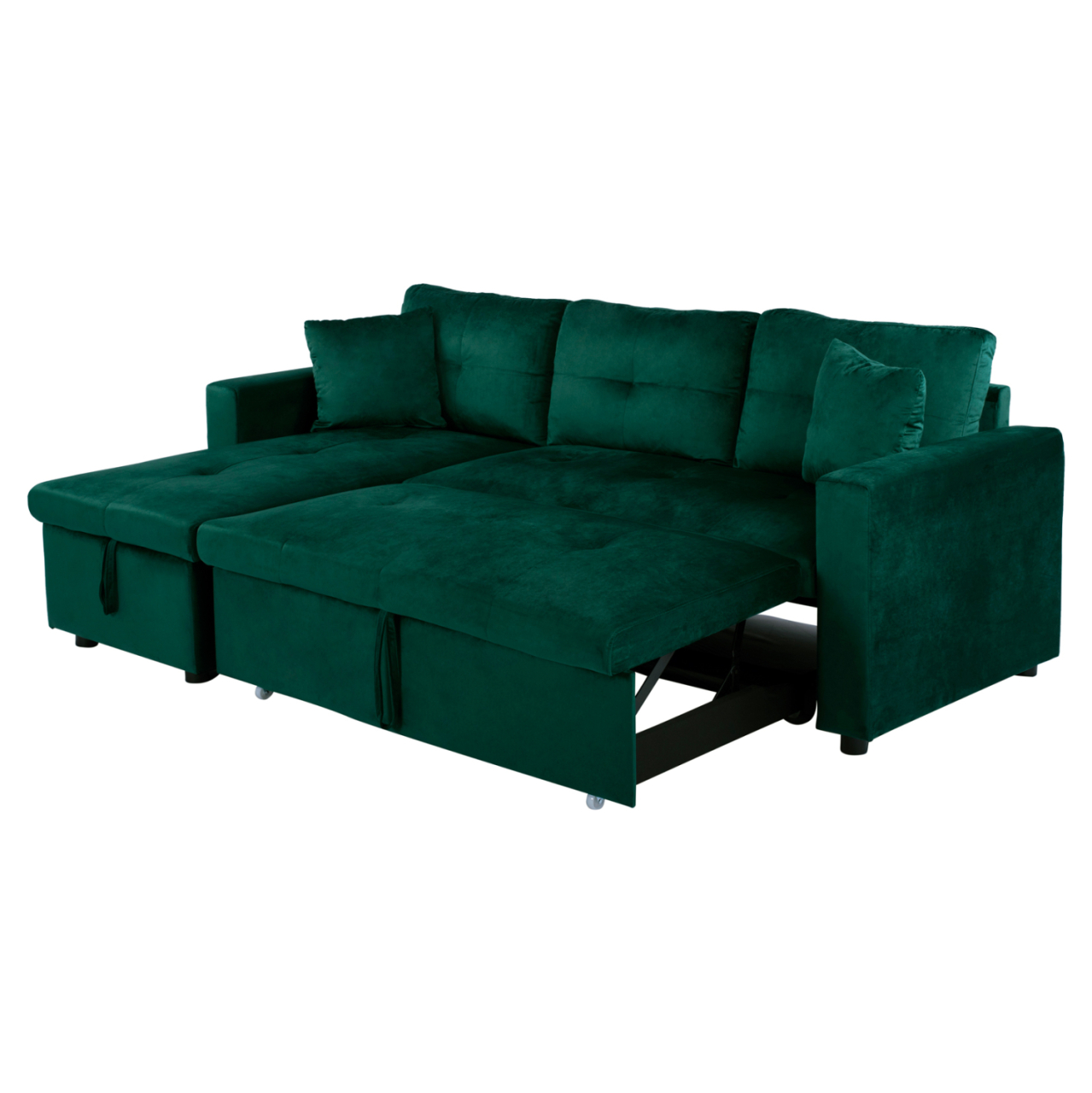 Corner Sofa Bed Wayne 224x147x85 HM3028.13 Cypress Green Velvet [7]