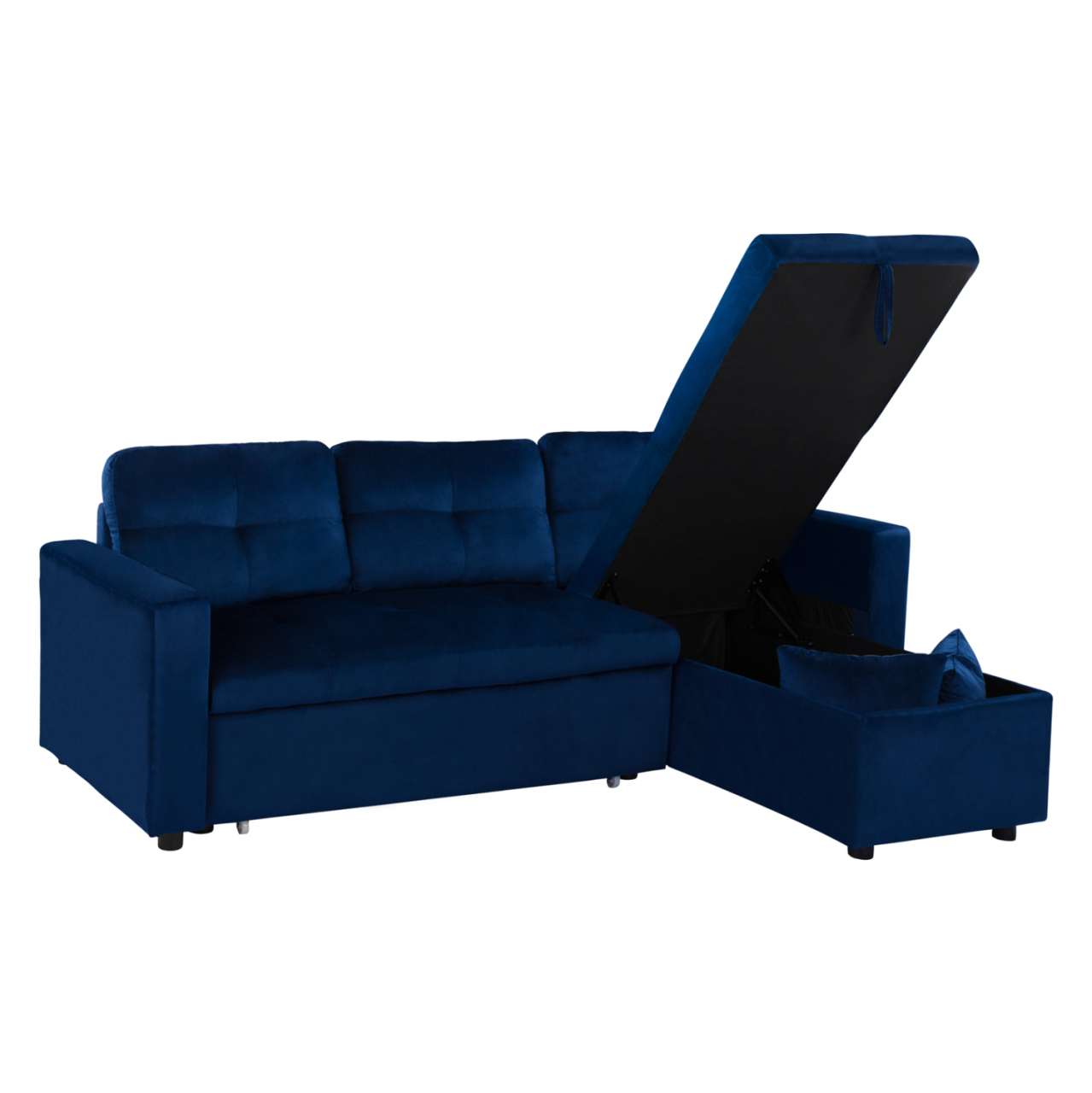 Corner Sofa Bed Wayne 224x147x85 HM3028.18 Velvet Blue [4]
