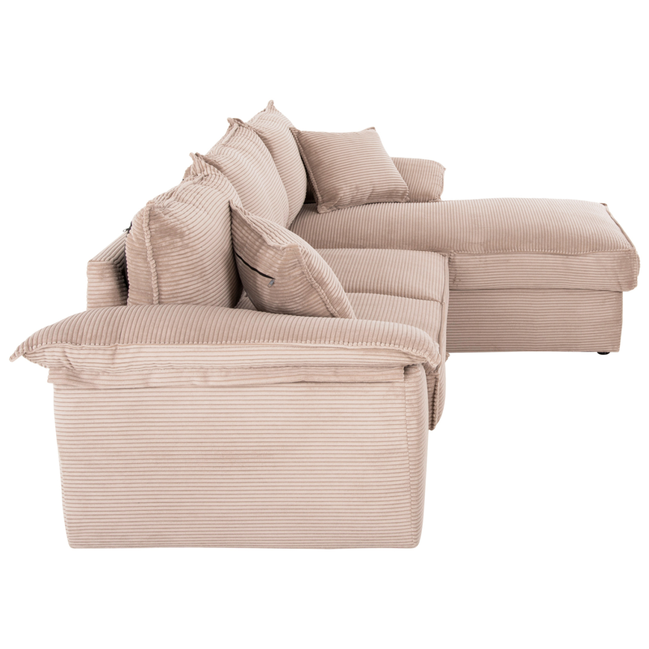 CORNER SOFA-BED WITH STORAGE SPACE ALDO HM3276.01R BEIGE FABRIC 256x91-159x87Hcm. [5]
