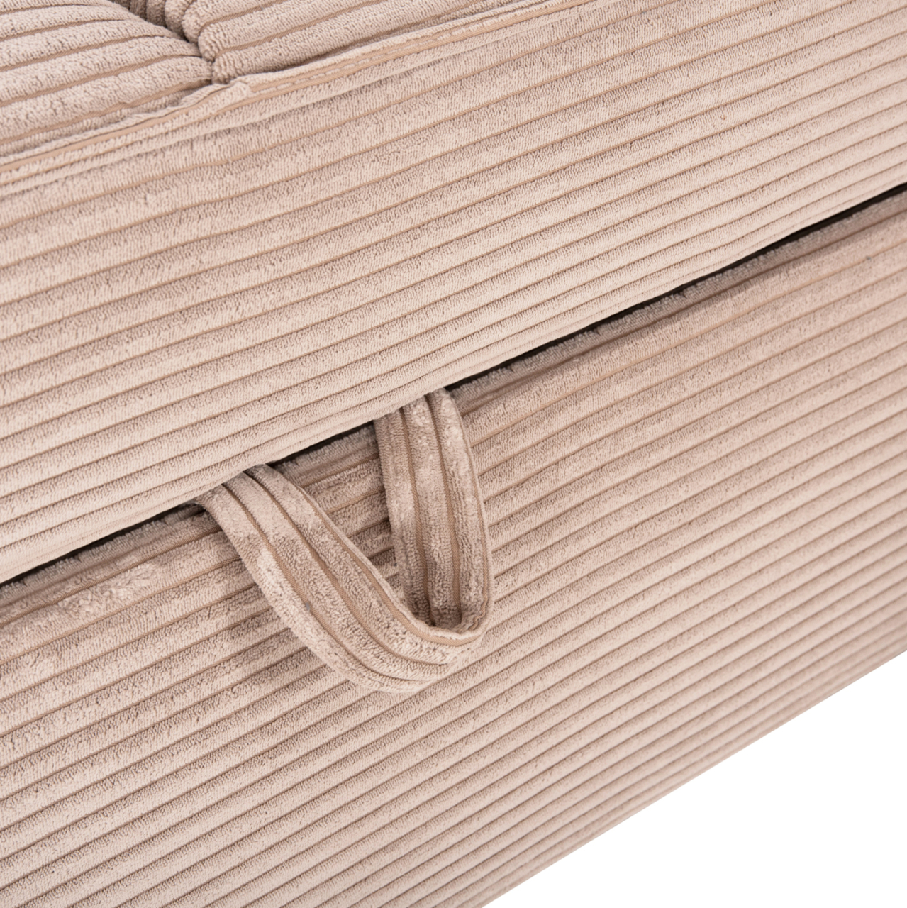 CORNER SOFA-BED WITH STORAGE SPACE ALDO HM3276.01R BEIGE FABRIC 256x91-159x87Hcm. [9]
