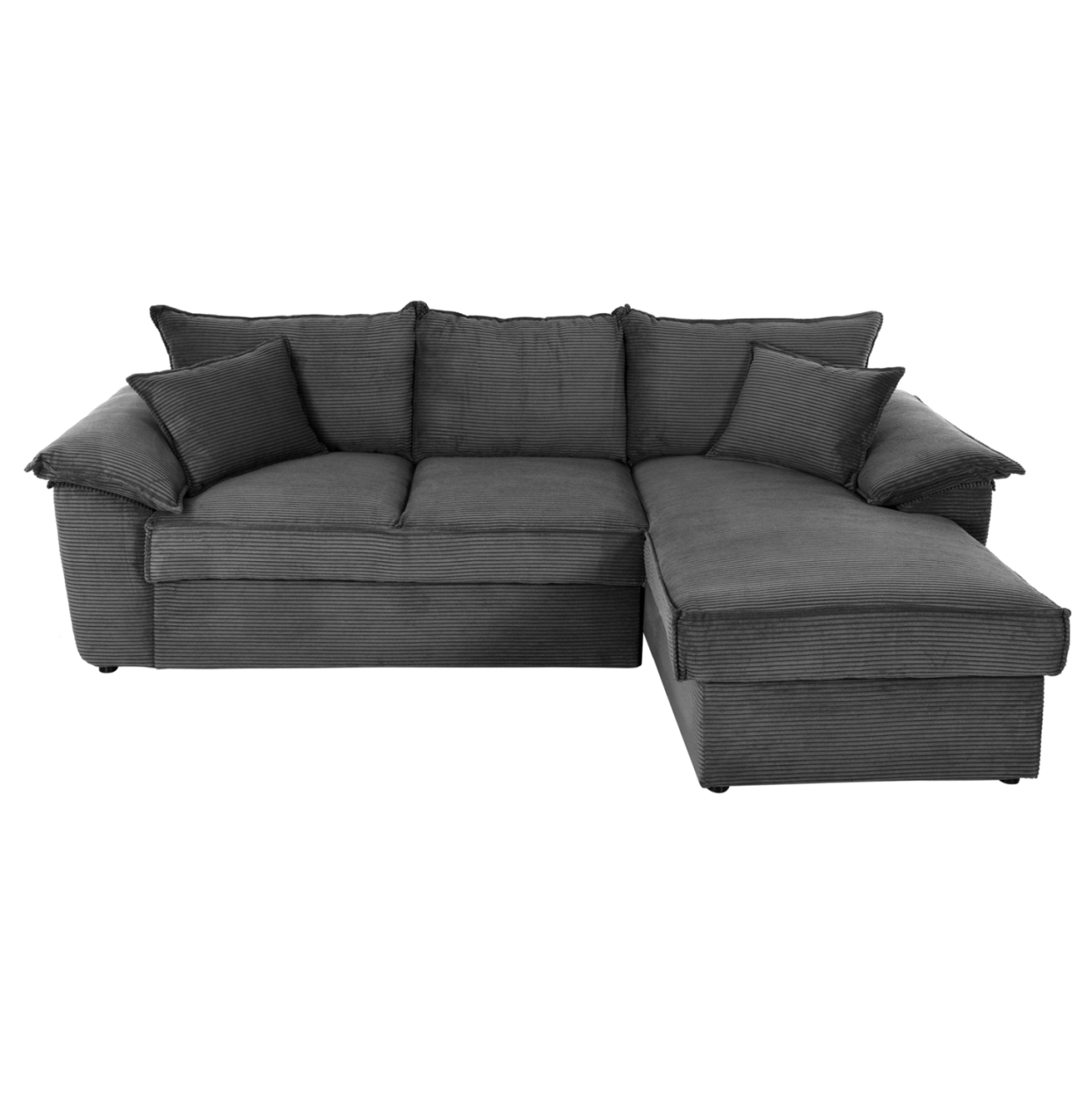 CORNER SOFA-BED WITH STORAGE SPACE ALDO HM3276.02R ANTHRACITE FABRIC 256x91-159x87Hcm. [4]