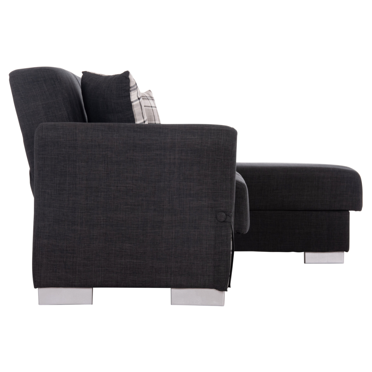 CORNER SOFA-BED WITH STORAGE SPACE BRONKO HM3291.01 FABRIC IN ANTHRACITE COLOR 218x138x77Hcm. [6]