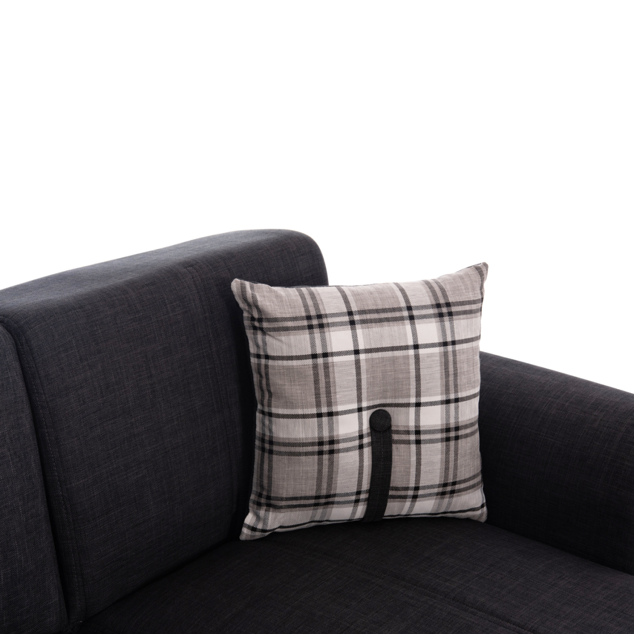 CORNER SOFA-BED WITH STORAGE SPACE BRONKO HM3291.01 FABRIC IN ANTHRACITE COLOR 218x138x77Hcm. [8]