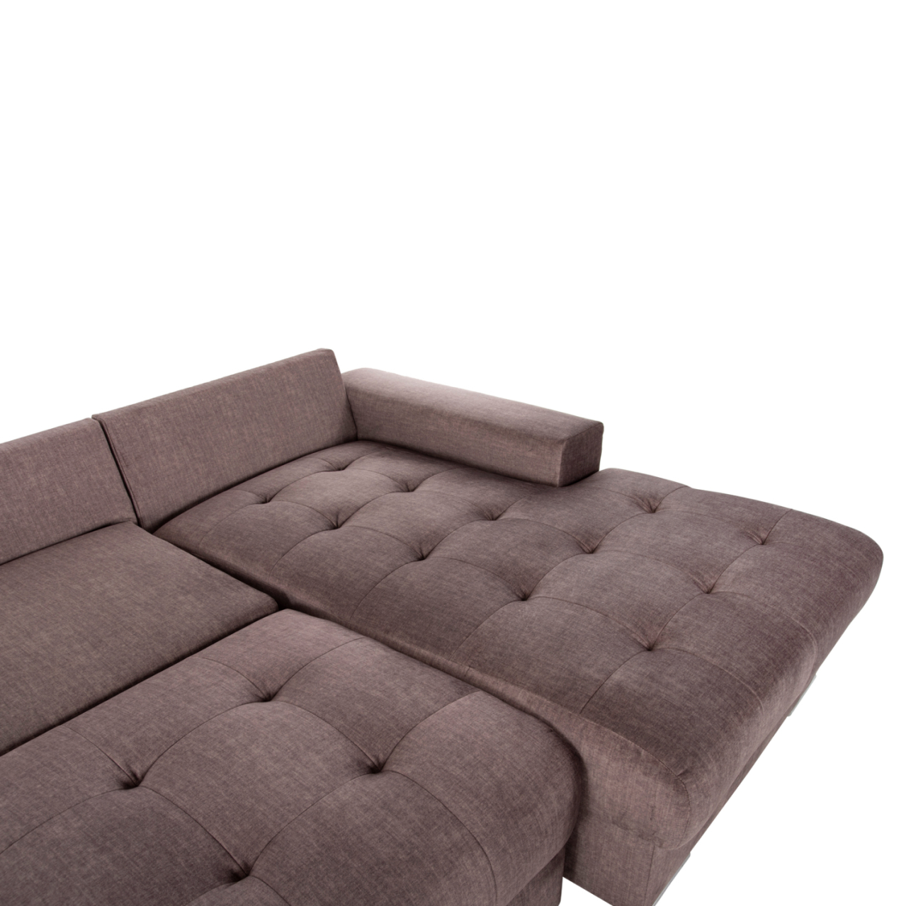 CORNER SOFA-BED WITH STORAGE SPACE CLANCY HM3281.03R BROWN FABRIC 308x181x92Hcm. [9]