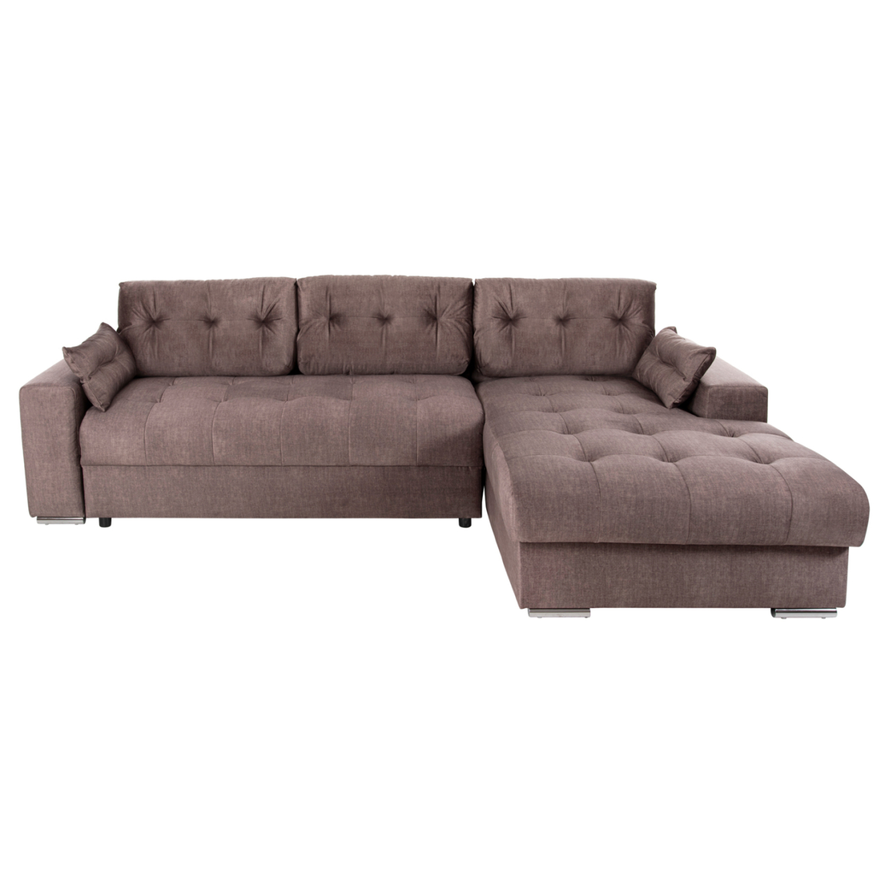CORNER SOFA-BED WITH STORAGE SPACE CLANCY HM3281.03R BROWN FABRIC 308x181x92Hcm. [4]