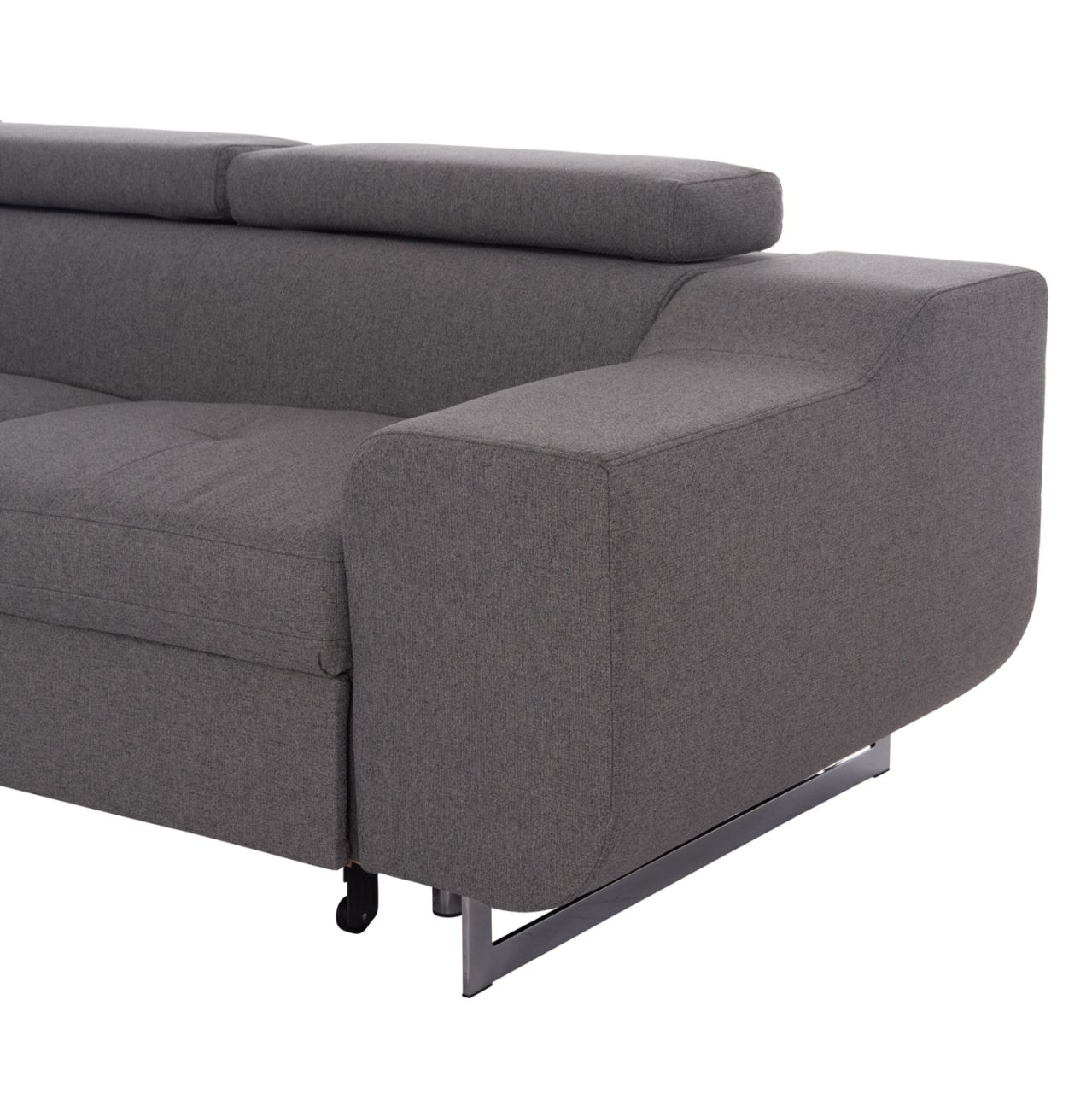 CORNER SOFA-BED WITH STORAGE SPACE ENCORE HM3301.01L GREY FABRIC 285x205x90Hcm. [10]