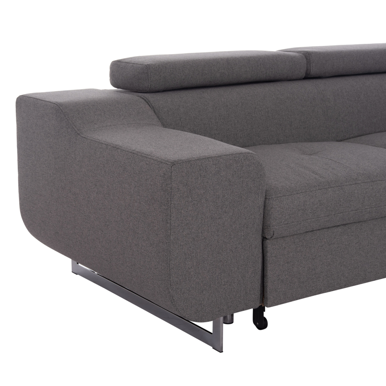 CORNER SOFA-BED WITH STORAGE SPACE ENCORE HM3301.01R GREY FABRIC 285x205x90Hcm. [10]