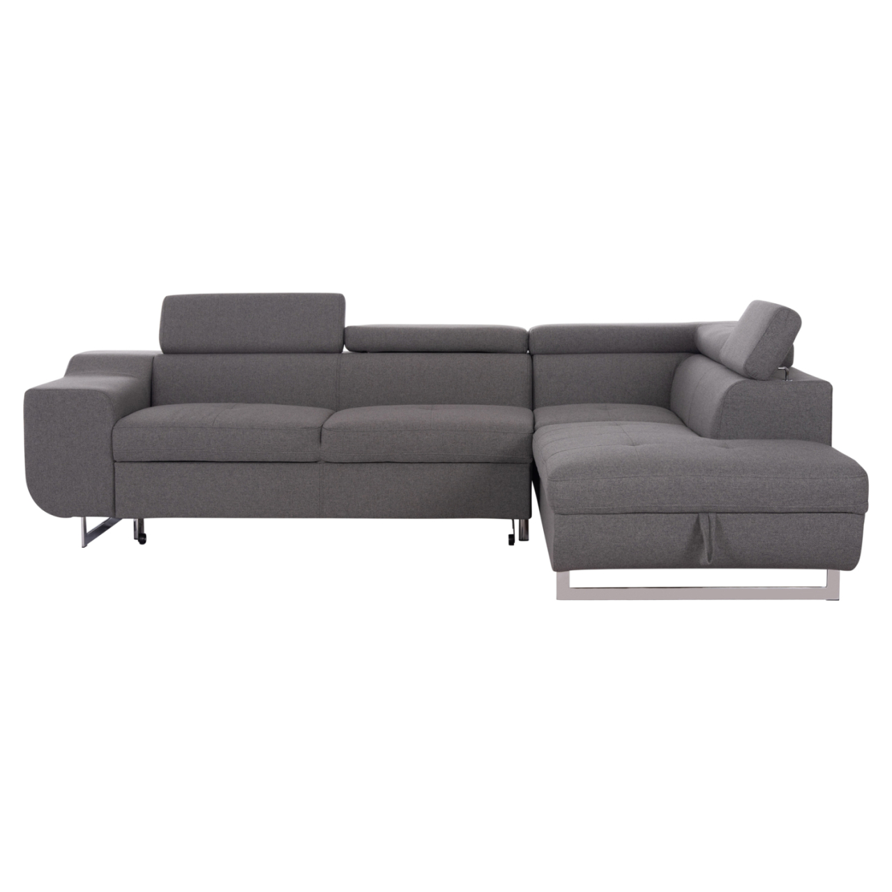 CORNER SOFA-BED WITH STORAGE SPACE ENCORE HM3301.01R GREY FABRIC 285x205x90Hcm. [4]