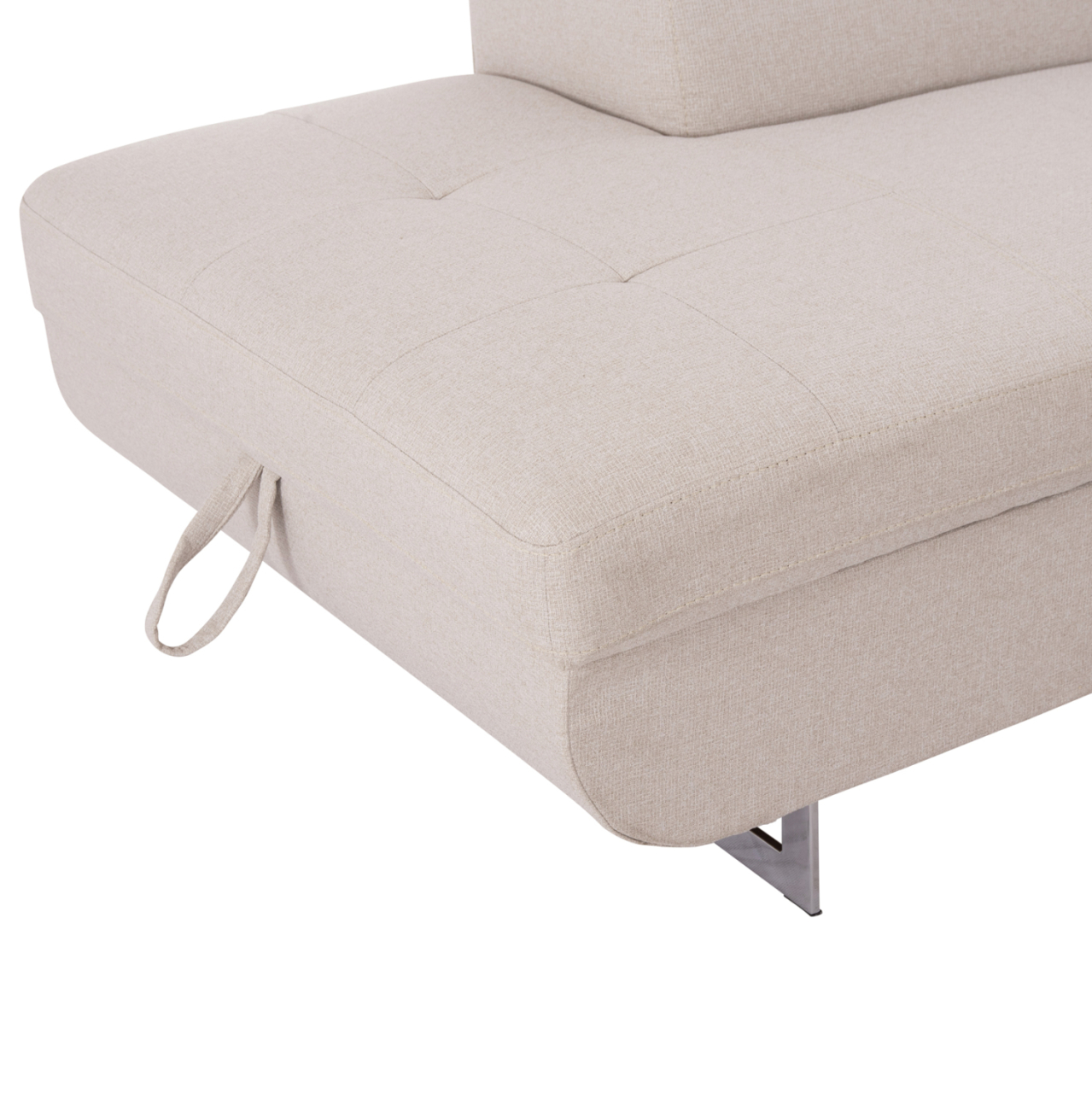 CORNER SOFA-BED WITH STORAGE SPACE ENCORE HM3301.03L BEIGE FABRIC 285x205x90Hcm. [10]
