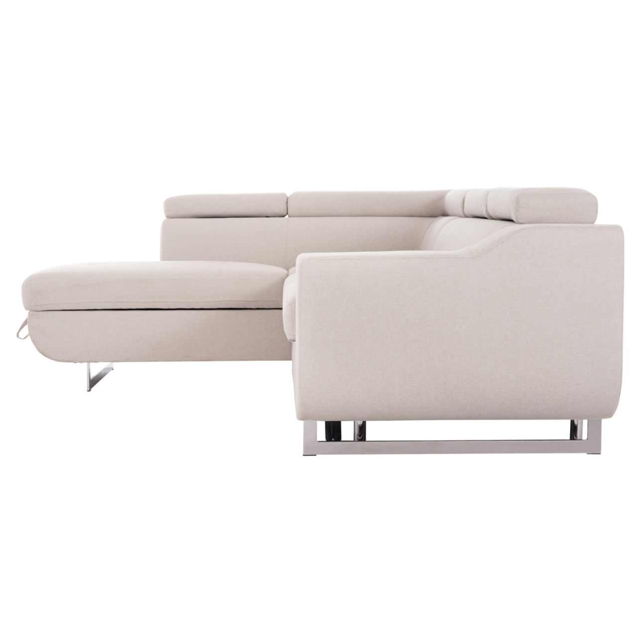 CORNER SOFA-BED WITH STORAGE SPACE ENCORE HM3301.03L BEIGE FABRIC 285x205x90Hcm. [6]