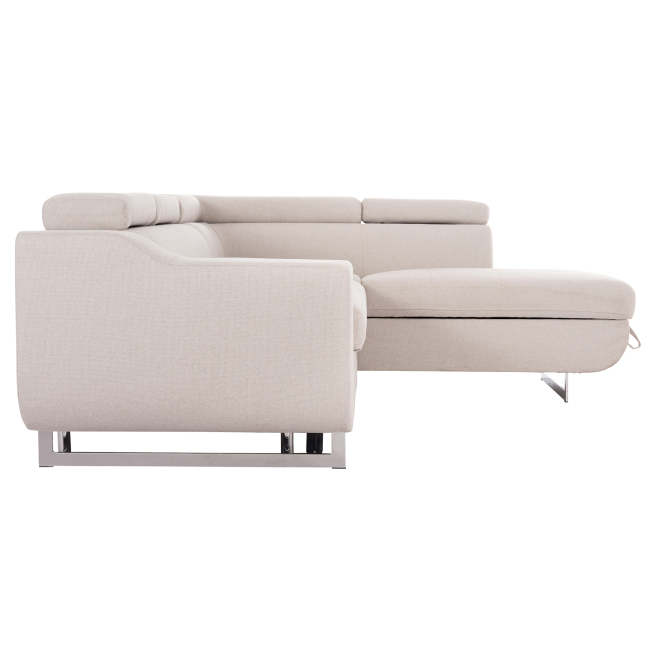 CORNER SOFA-BED WITH STORAGE SPACE ENCORE HM3301.03R BEIGE FABRIC 285x205x90Hcm. [6]