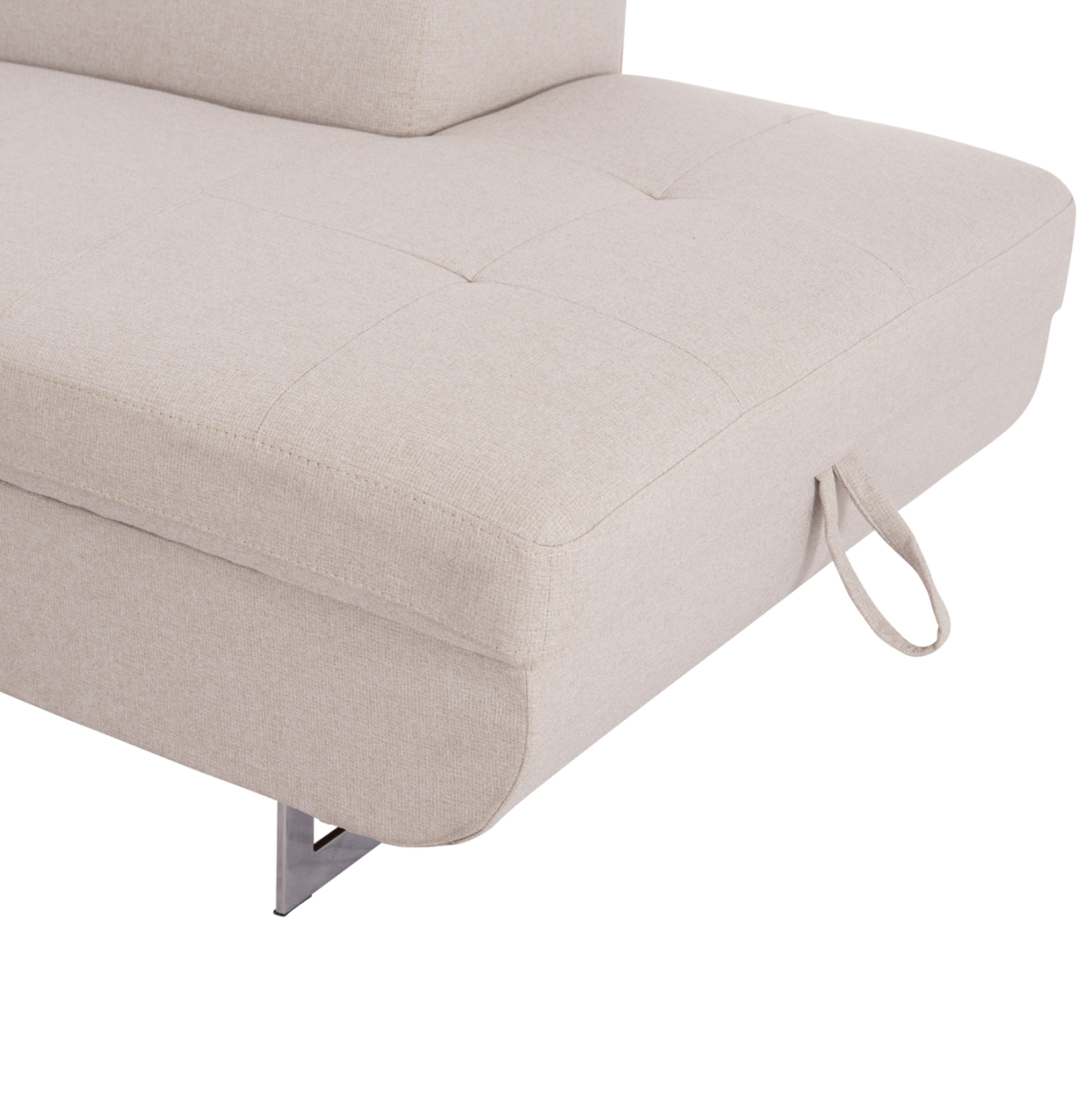 CORNER SOFA-BED WITH STORAGE SPACE ENCORE HM3301.03R BEIGE FABRIC 285x205x90Hcm. [10]