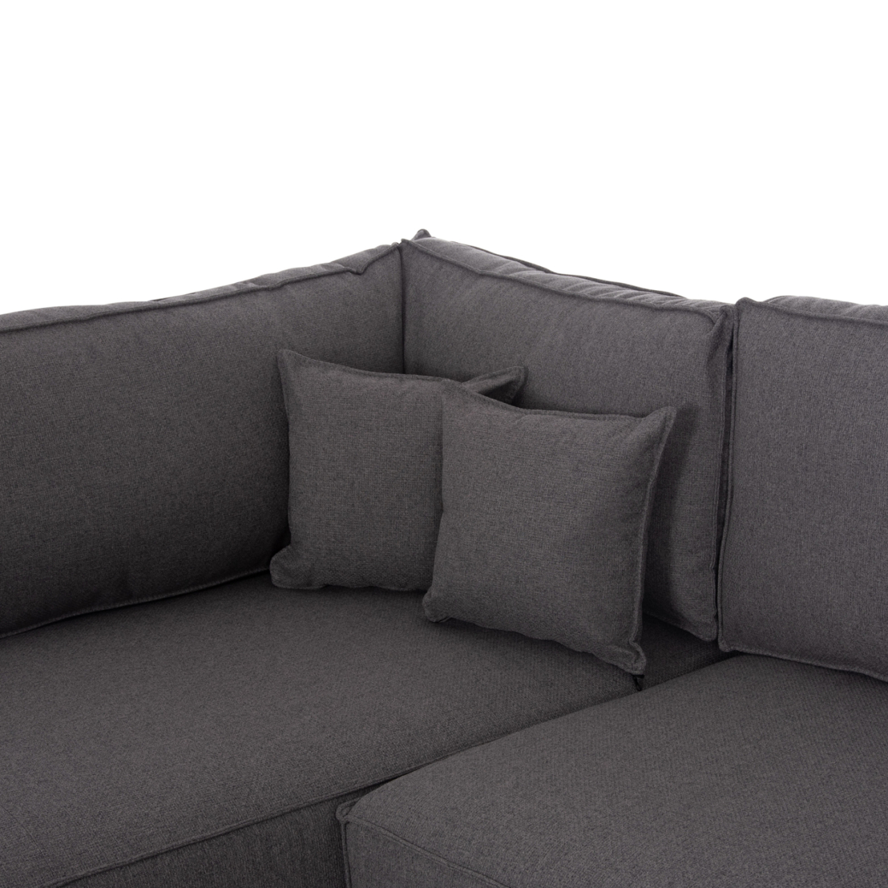CORNER SOFA-BED WITH STORAGE SPACE SAFFIRA HM3303.01L GREY FABRIC 270x195x100Hcm. [7]