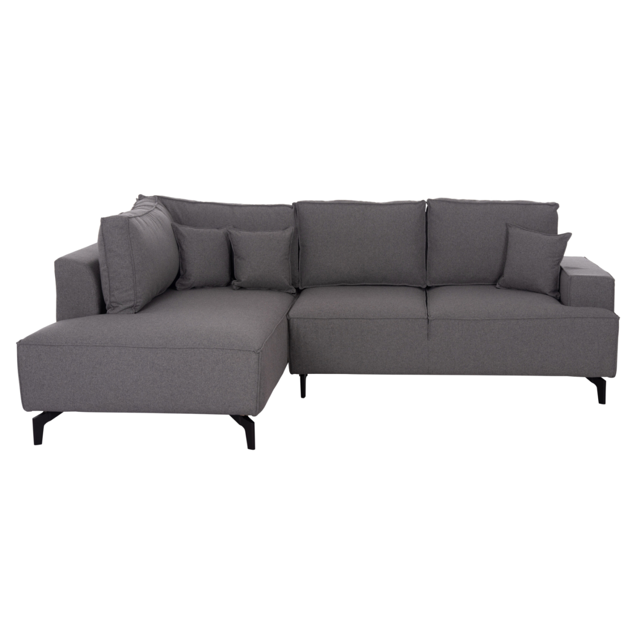CORNER SOFA-BED WITH STORAGE SPACE SAFFIRA HM3303.01L GREY FABRIC 270x195x100Hcm. [4]
