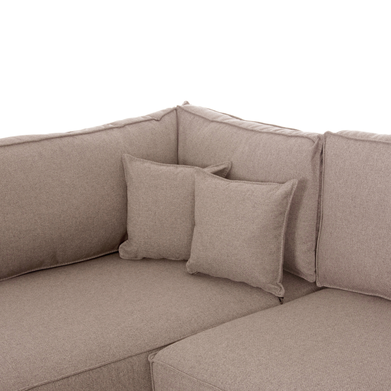 CORNER SOFA-BED WITH STORAGE SPACE SAFFIRA HM3303.03L BEIGE FABRIC 270x195x100Hcm. [7]