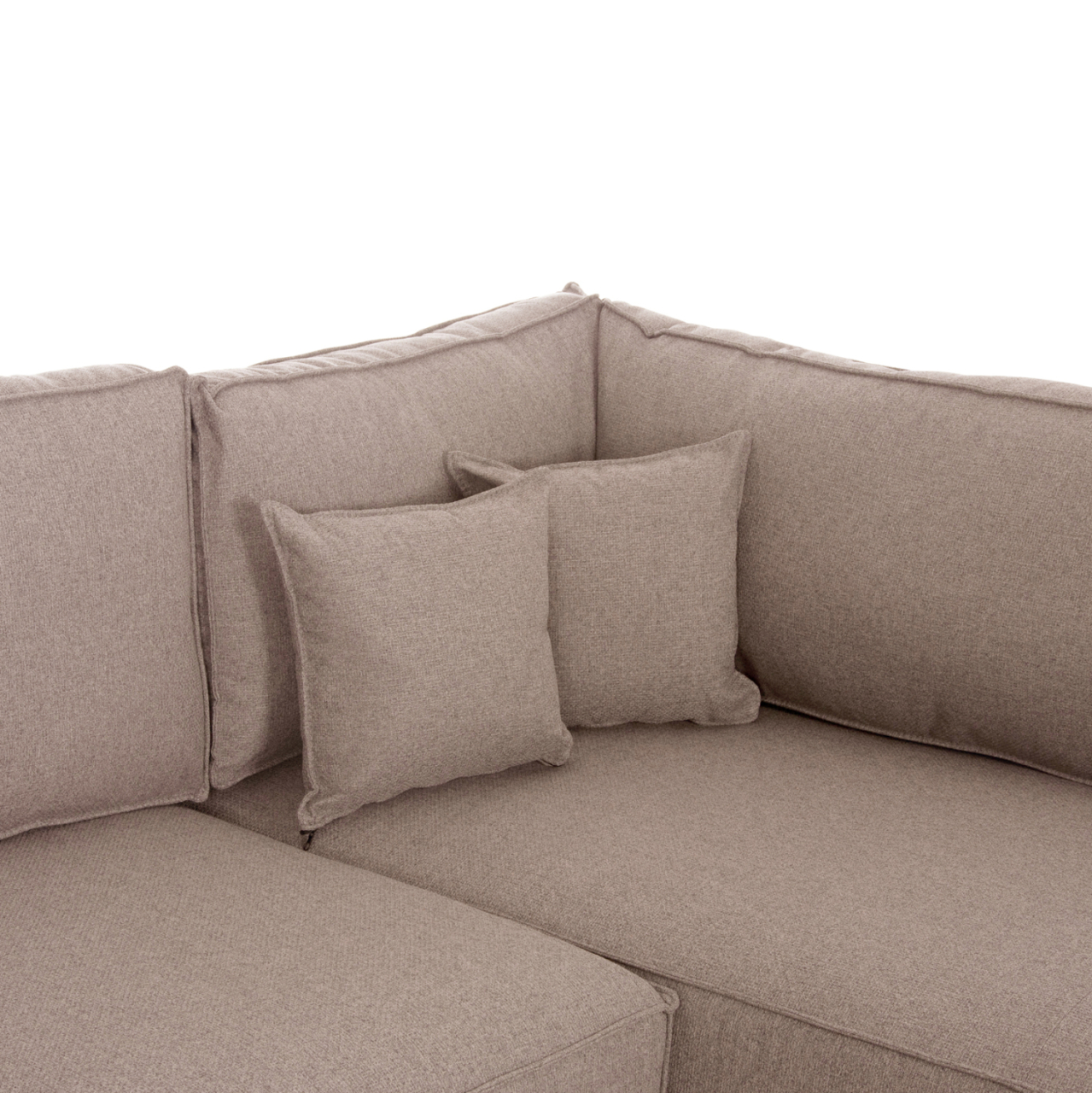 CORNER SOFA-BED WITH STORAGE SPACE SAFFIRA HM3303.03R BEIGE FABRIC 270x195x100Hcm. [7]