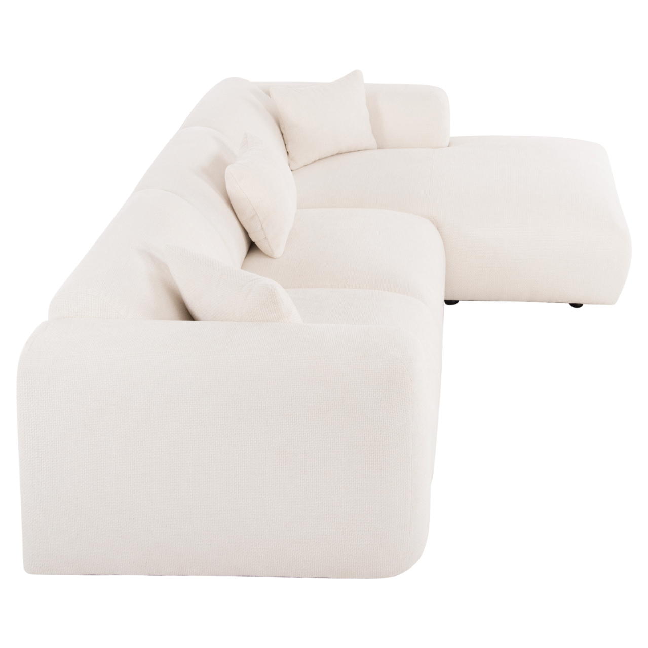 CORNER SOFA BRICKEN HM3275.02R WHITE FABRIC 110-282x98-160x72Hcm. [4]