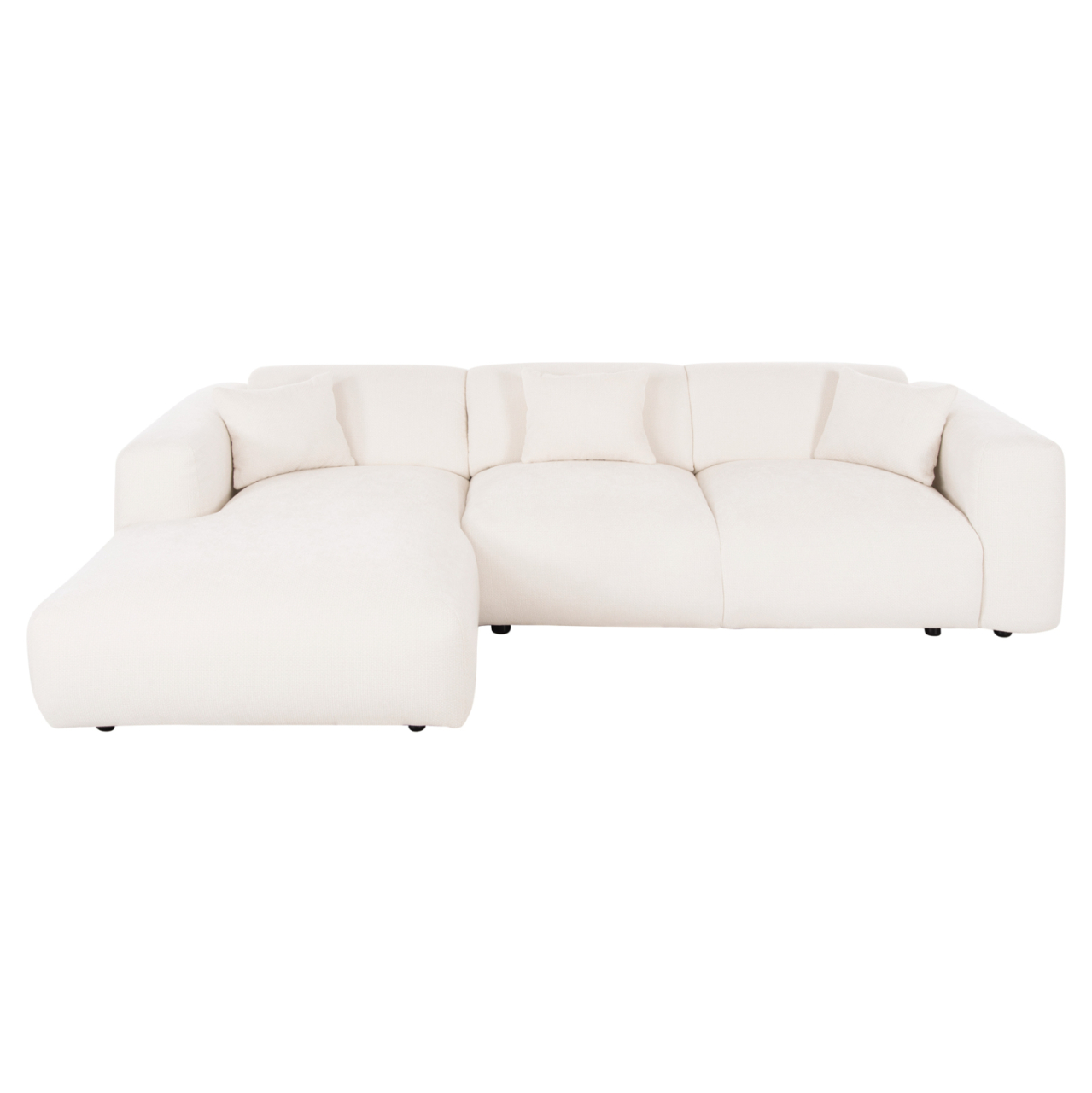 CORNER SOFA (LEFT) BRICKEN HM3275.02L WHITE FABRIC 110-282x98-160x72Hcm. [3]