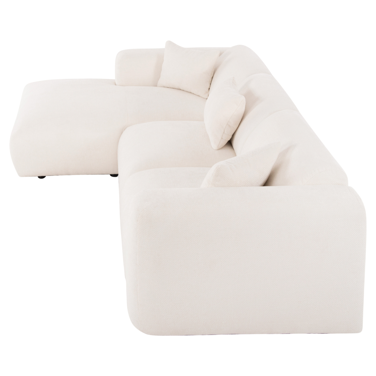 CORNER SOFA (LEFT) BRICKEN HM3275.02L WHITE FABRIC 110-282x98-160x72Hcm. [4]