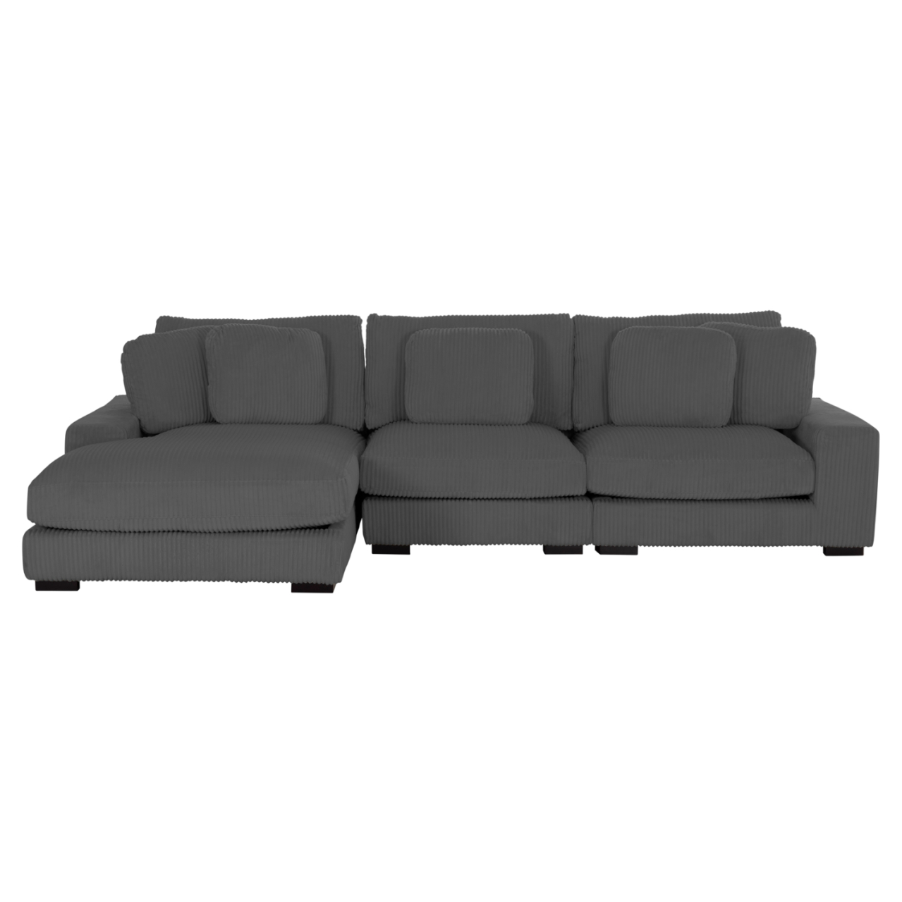 CORNER SOFA LEFT CRANFIELD HM3287.01L GREY CORD FABRIC 315x167(corner)x67Hcm. [3]