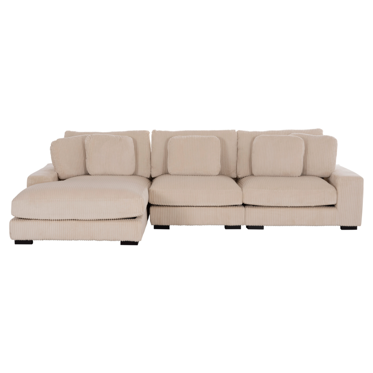 CORNER SOFA LEFT CRANFIELD HM3287.02L BEIGE CORD FABRIC 315x167(corner)x67Hcm. [3]