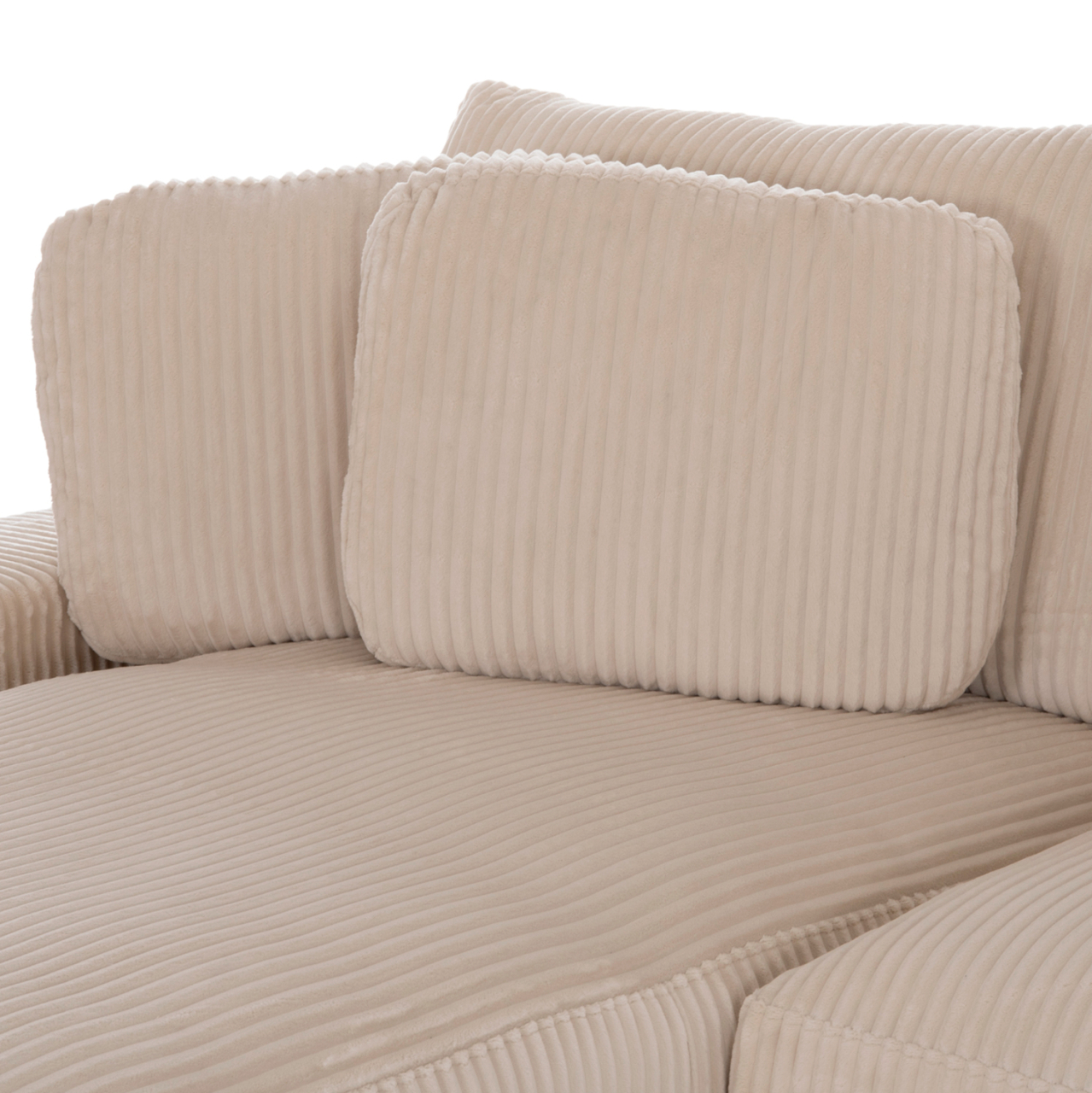 CORNER SOFA LEFT CRANFIELD HM3287.02L BEIGE CORD FABRIC 315x167(corner)x67Hcm. [6]